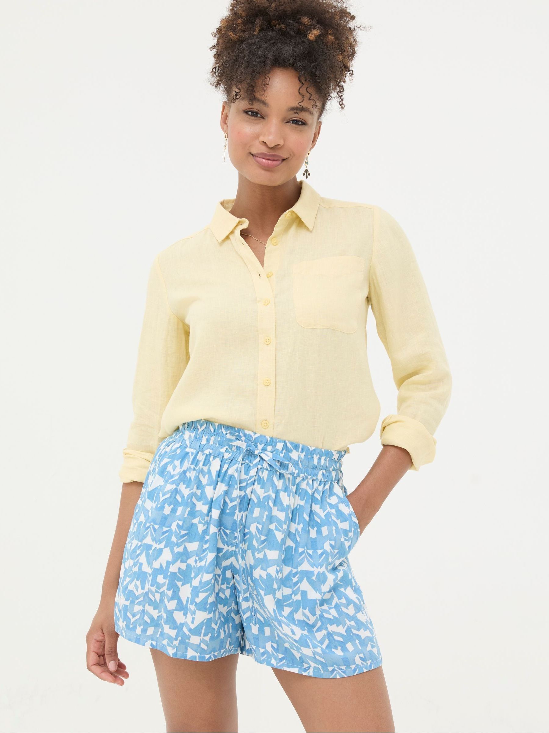 Olivia Yellow Linen Shirt - Image 2 of 6