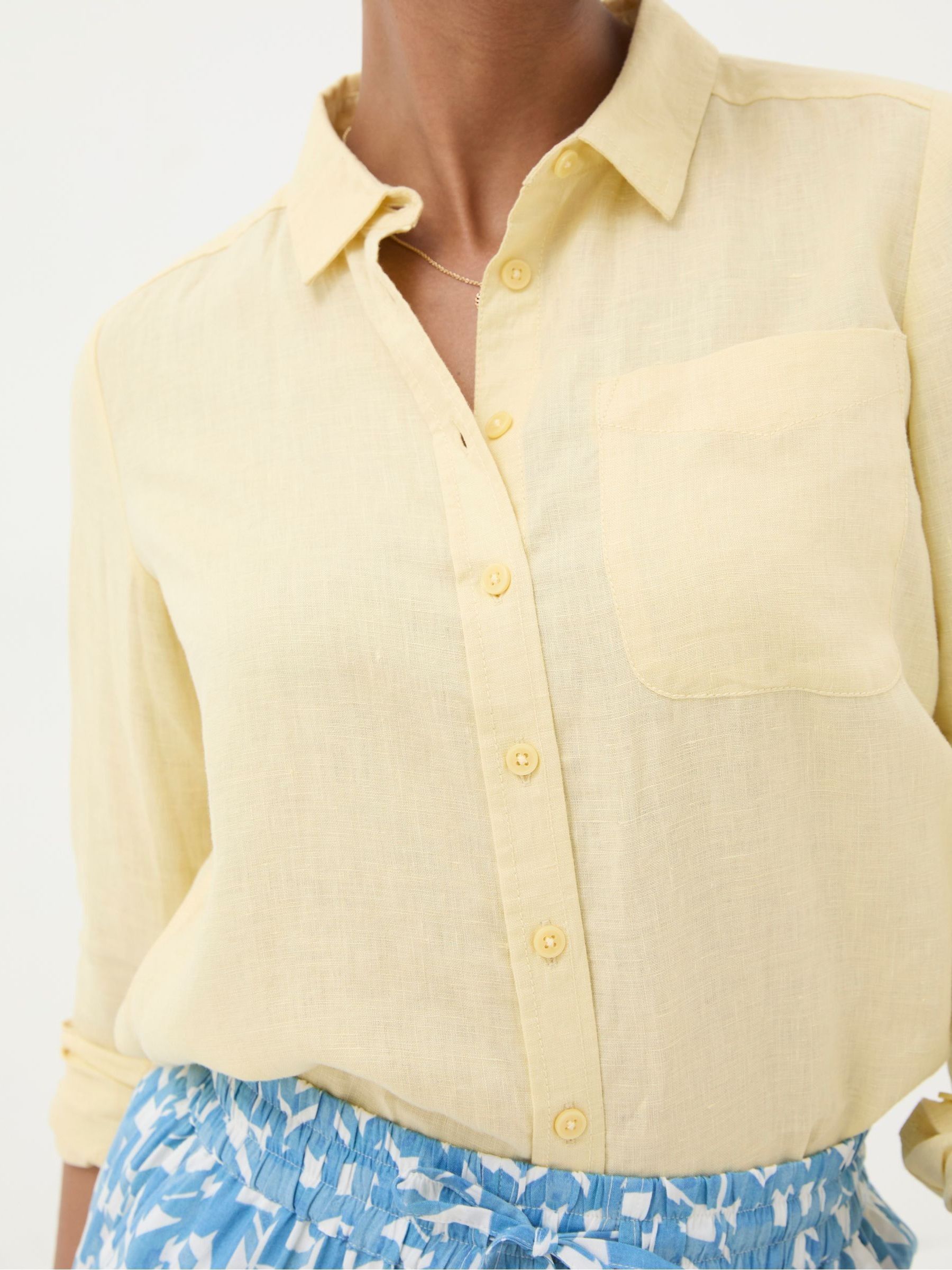 Olivia Yellow Linen Shirt - Image 5 of 6