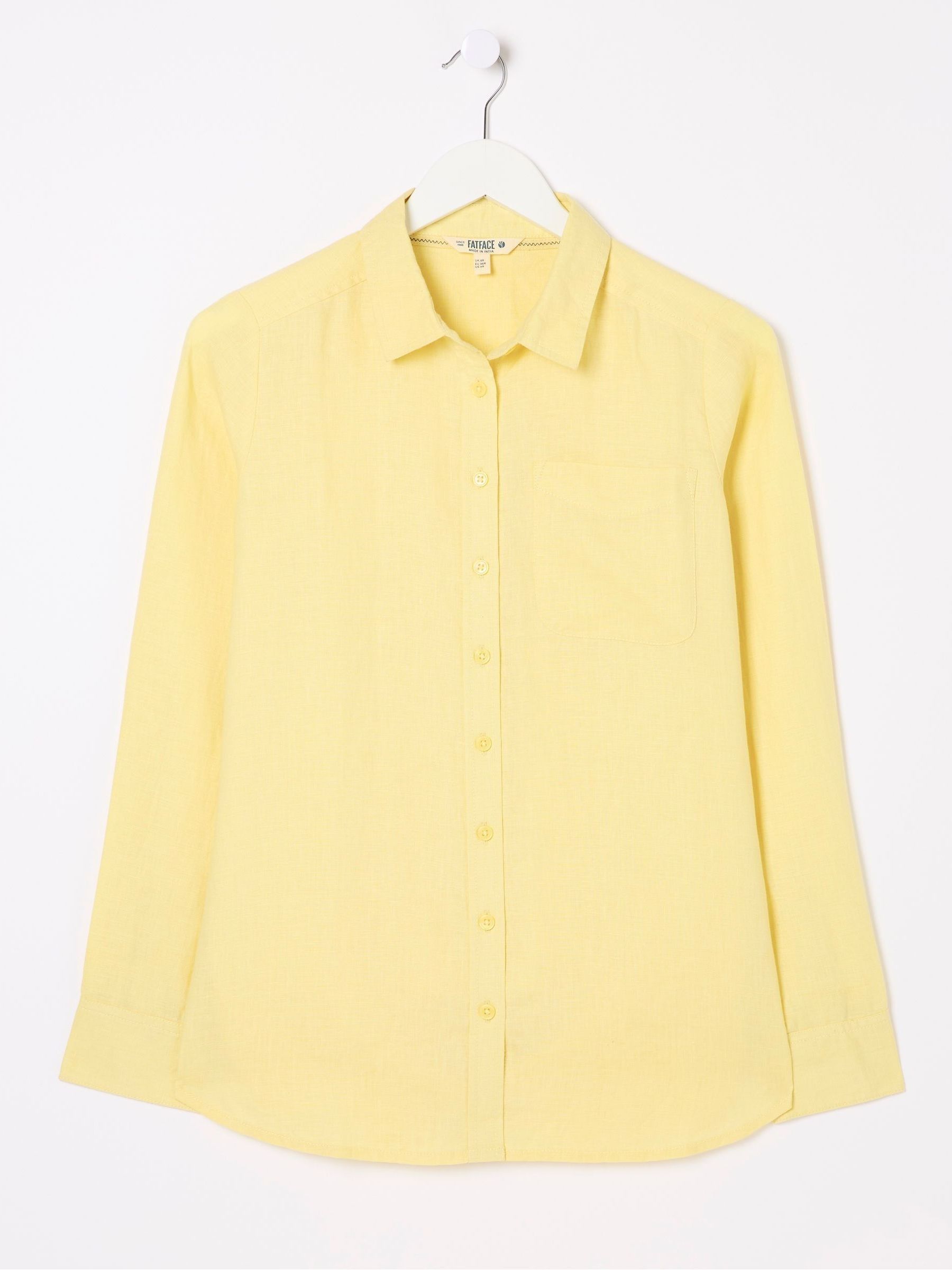 Olivia Yellow Linen Shirt - Image 6 of 6
