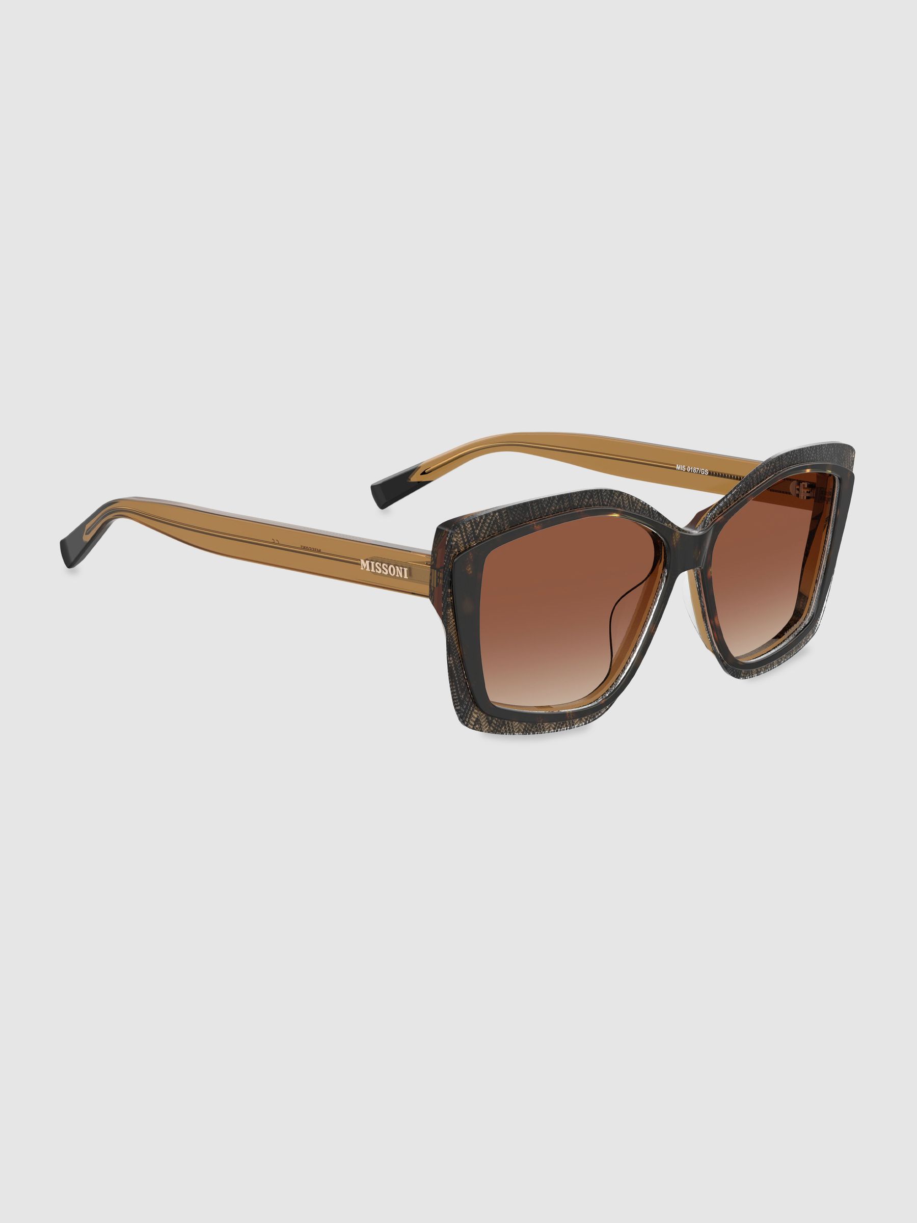 Missoni Eyewear Square Detail Sunglasses in Brown - Image 2 of 4