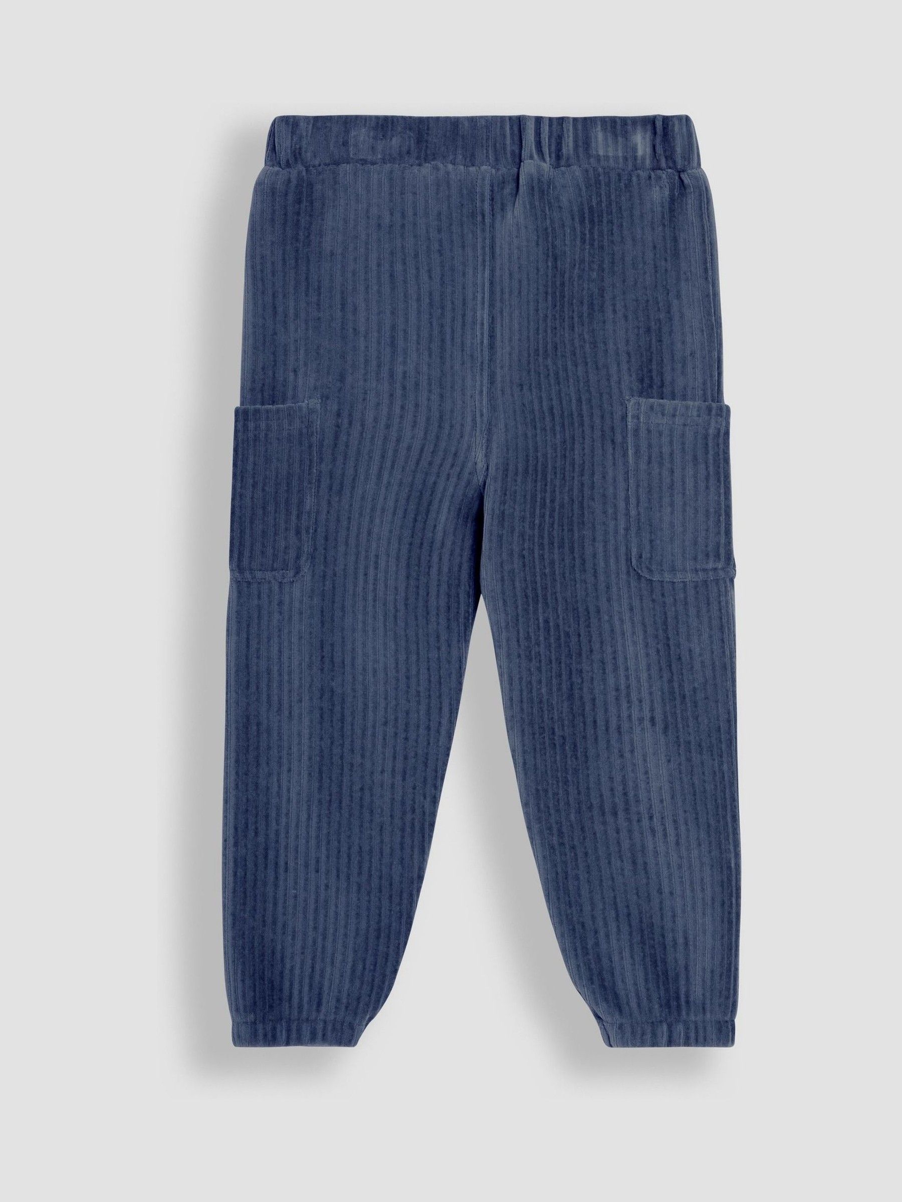 Khaki Green & Navy Blue 2-Pack Velour Pocket Joggers - Image 3 of 5