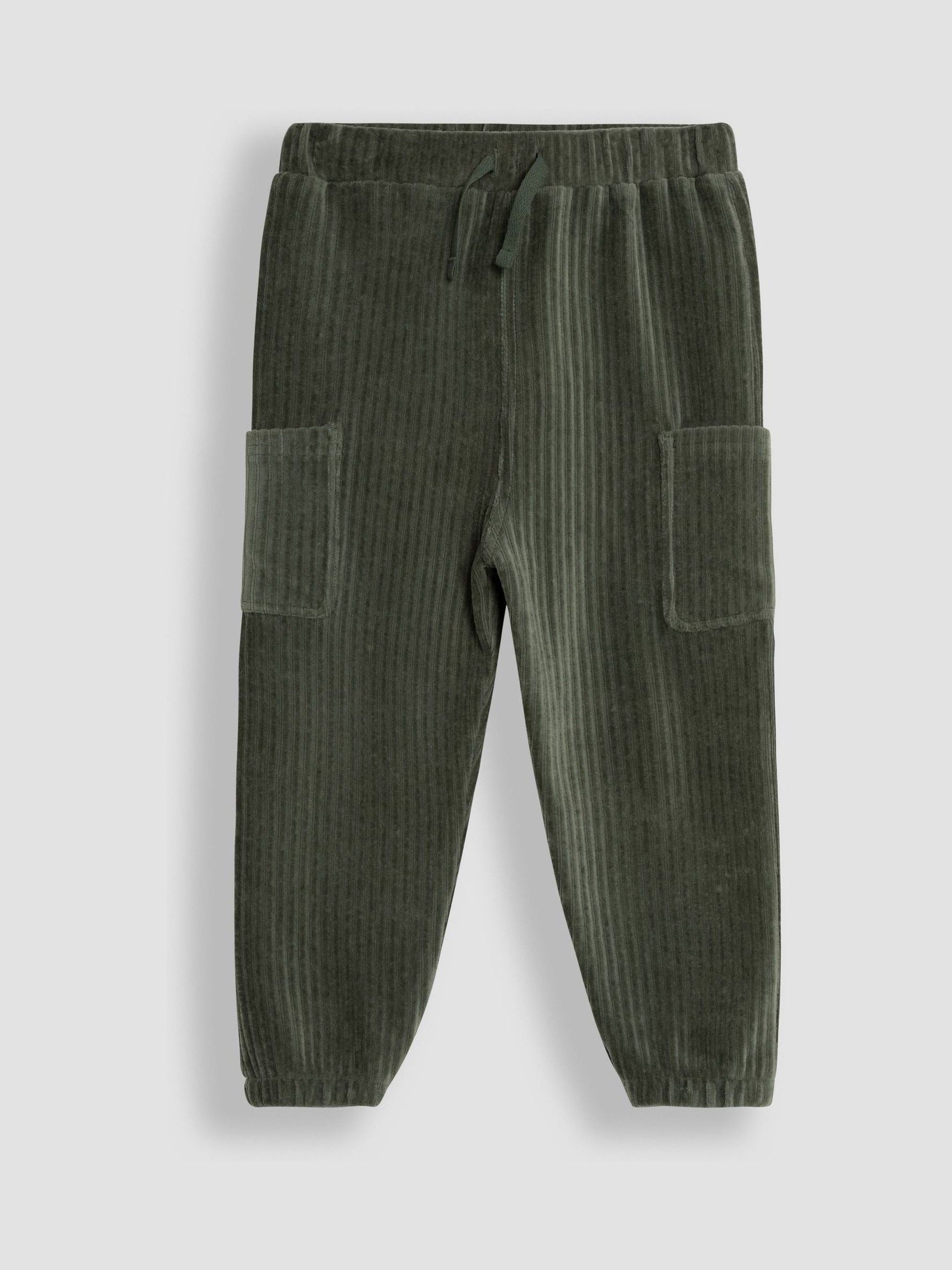 Khaki Green & Navy Blue 2-Pack Velour Pocket Joggers - Image 4 of 5