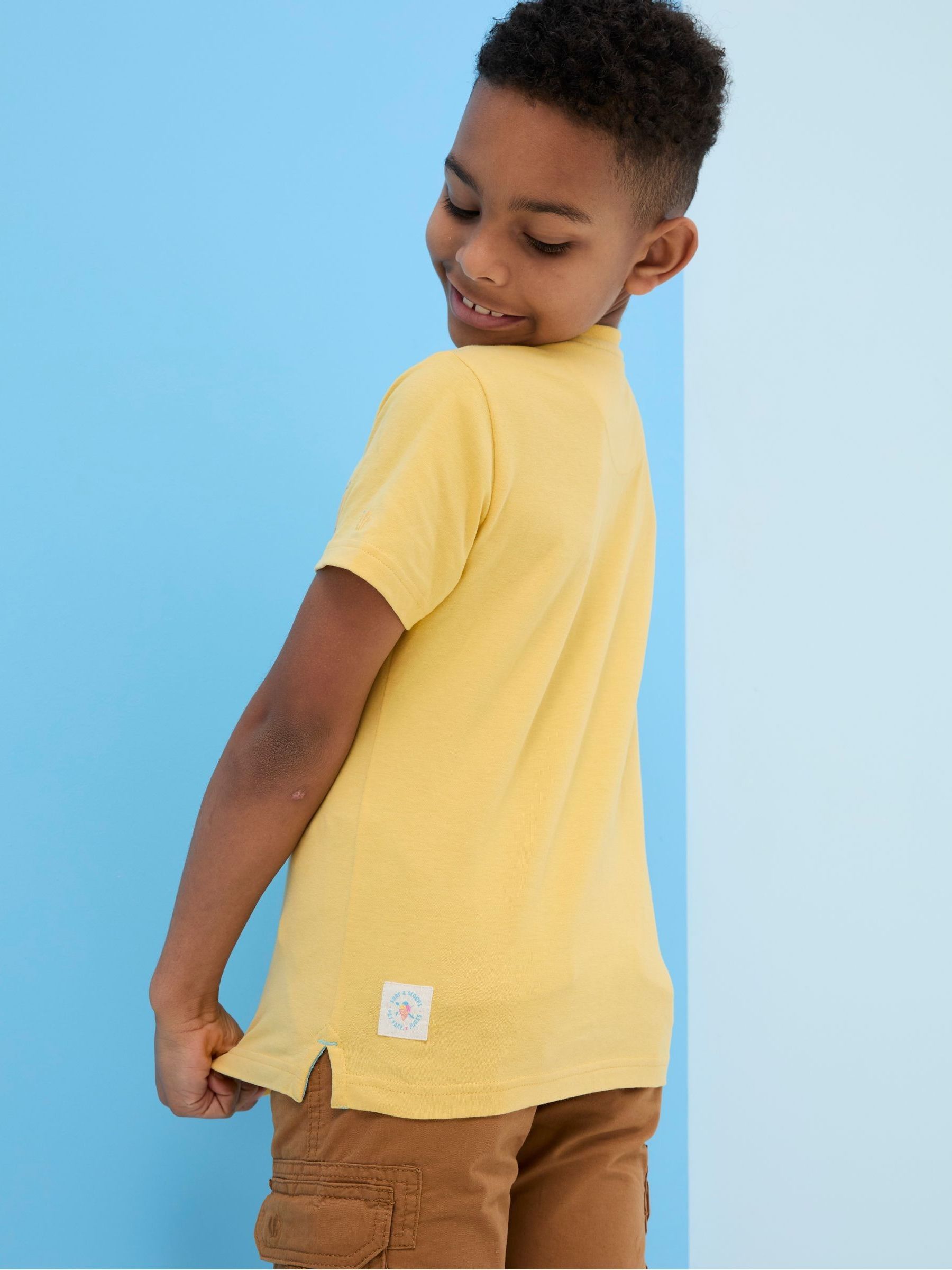Judes Yellow Chest Stripe T-Shirt - Image 2 of 6