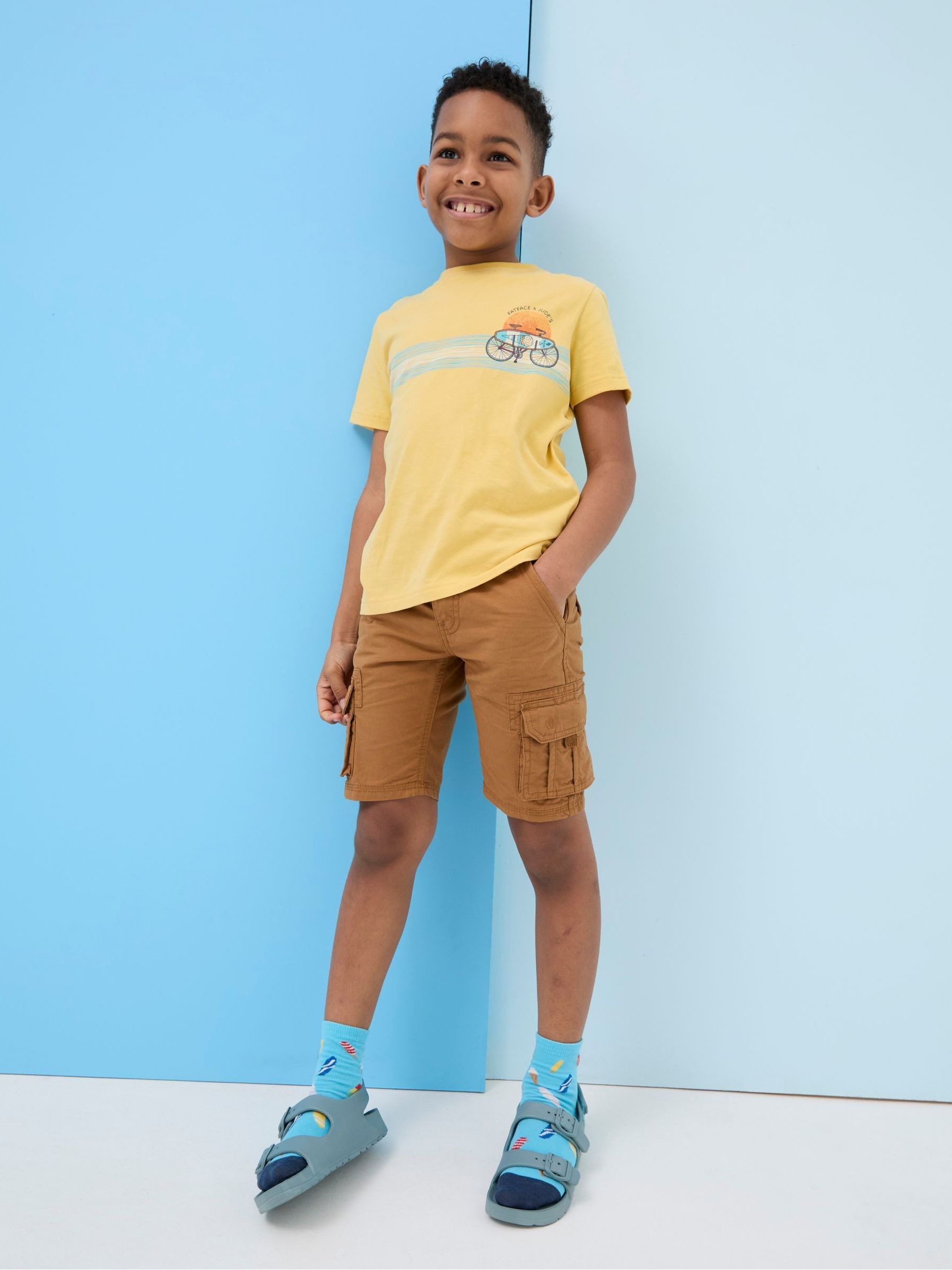 Judes Yellow Chest Stripe T-Shirt - Image 3 of 6