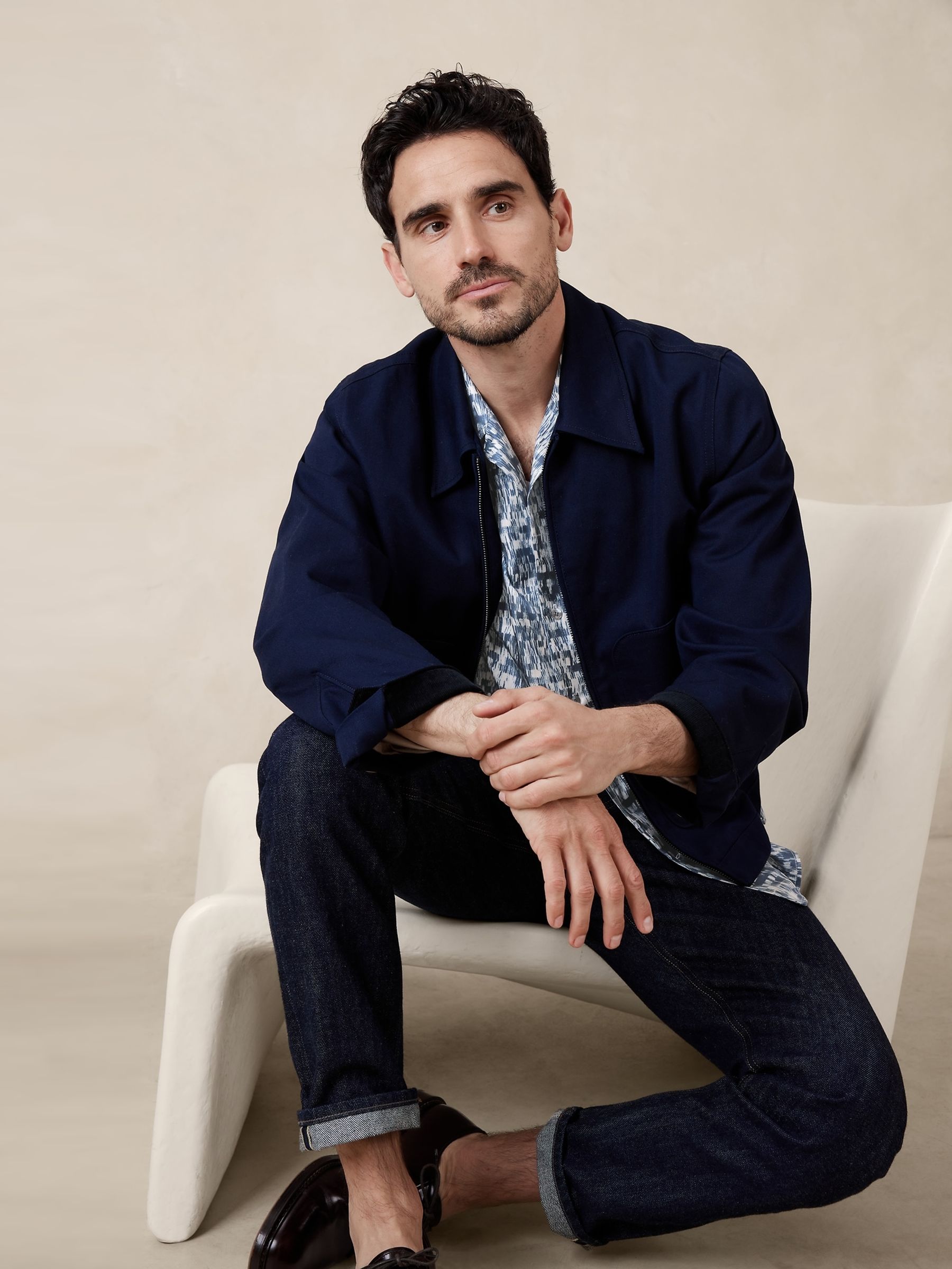 Banana Republic Blue Print Lyam Resort Shirt - Image 2 of 2