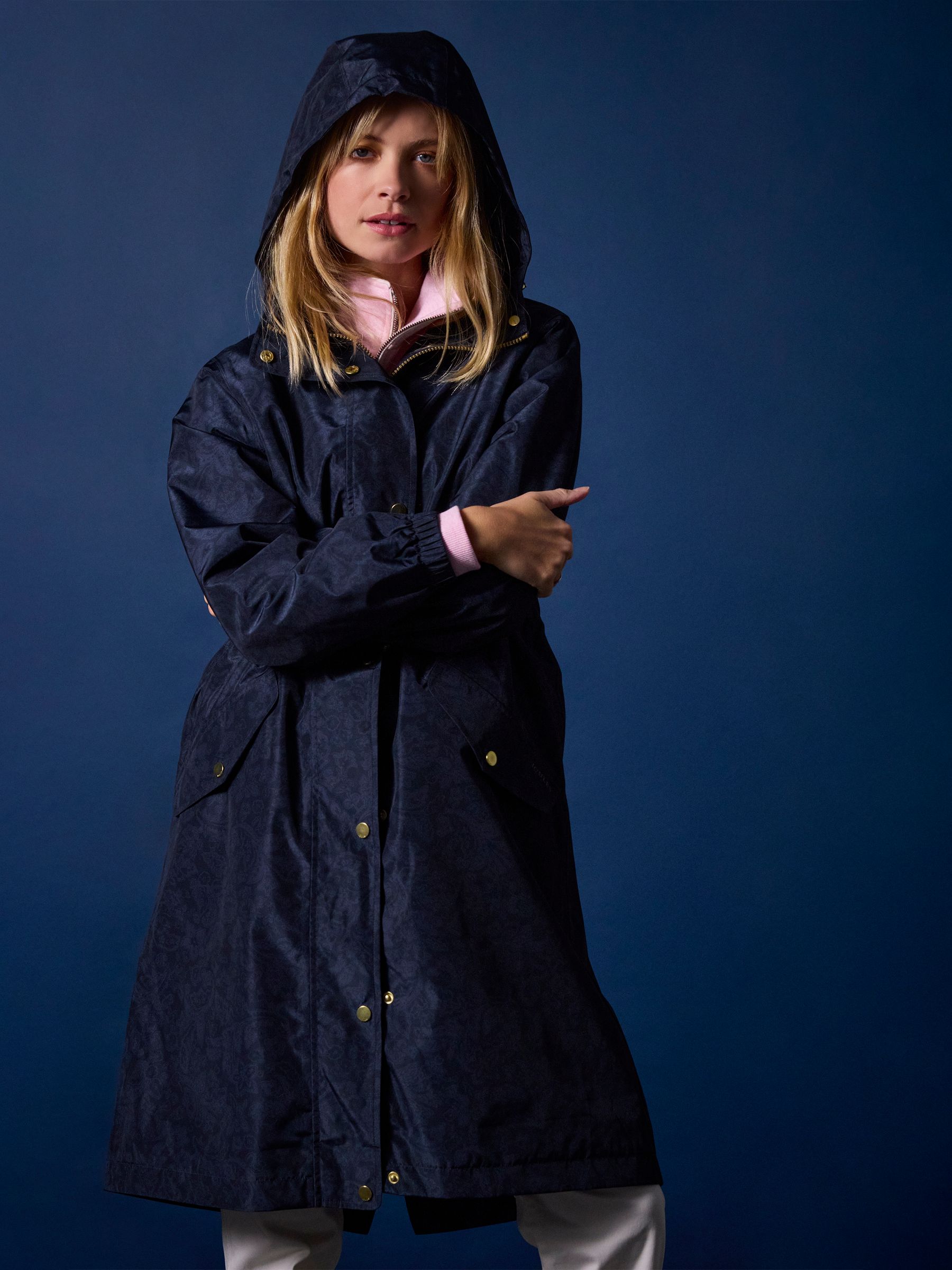 Holkham Navy Blue Waterproof Packable Raincoat With Hood - Image 1 of 10