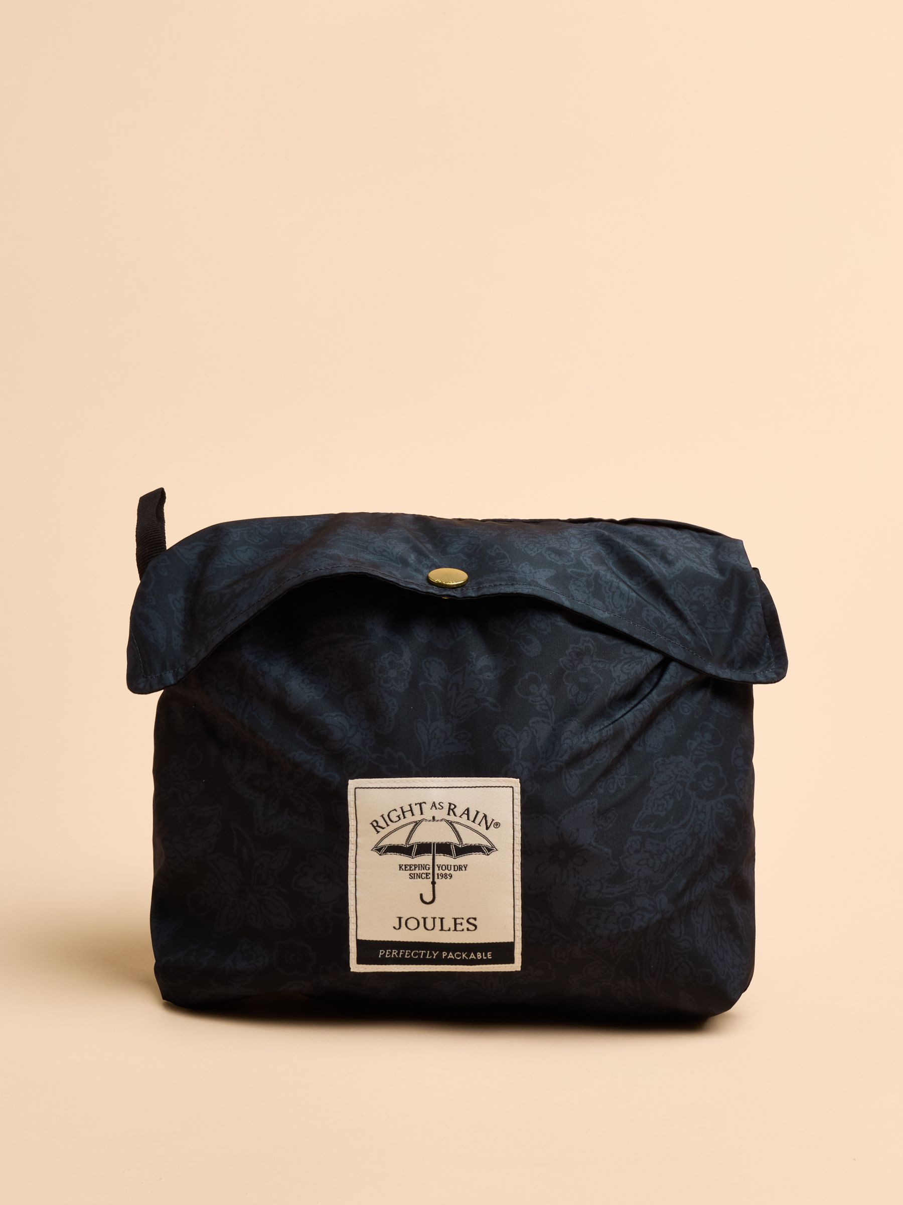 Holkham Navy Blue Waterproof Packable Raincoat With Hood - Image 9 of 10