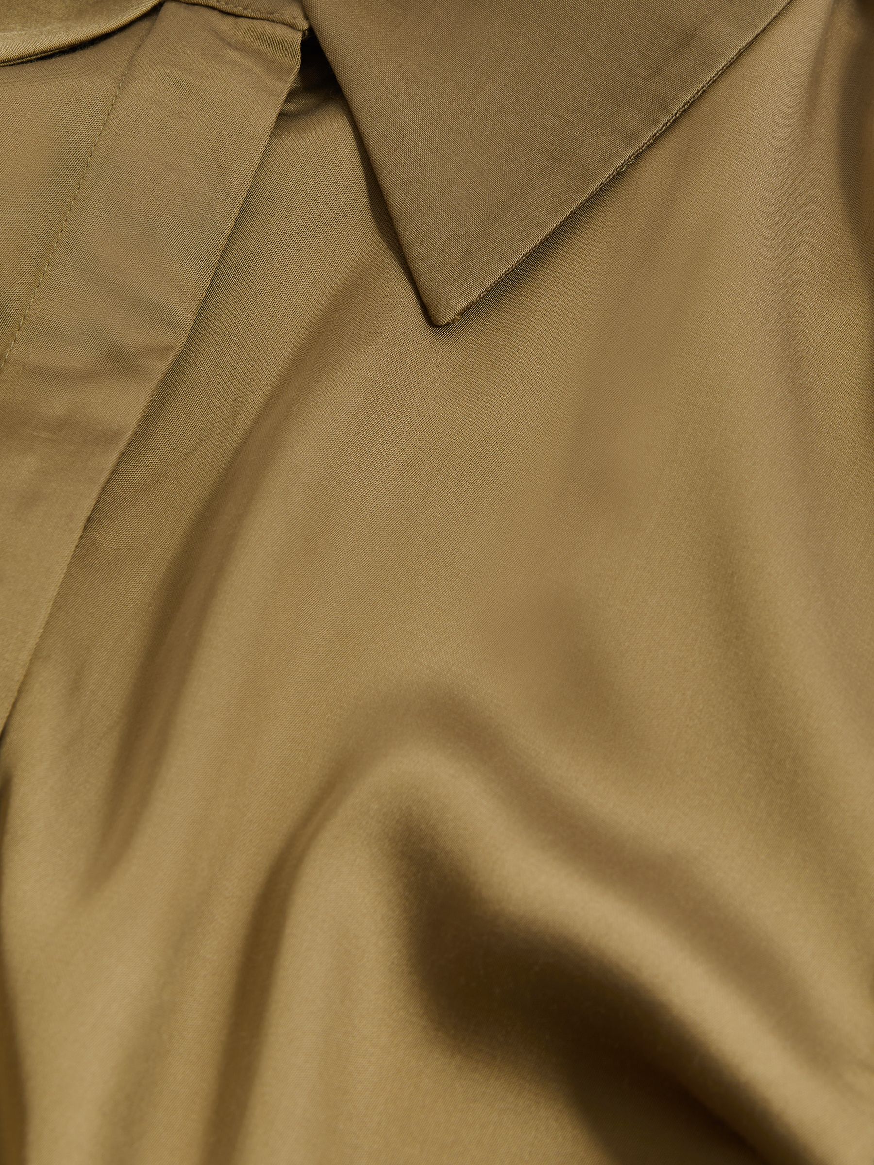 Fitted Layered Cuff Shirt in Khaki - Image 5 of 5