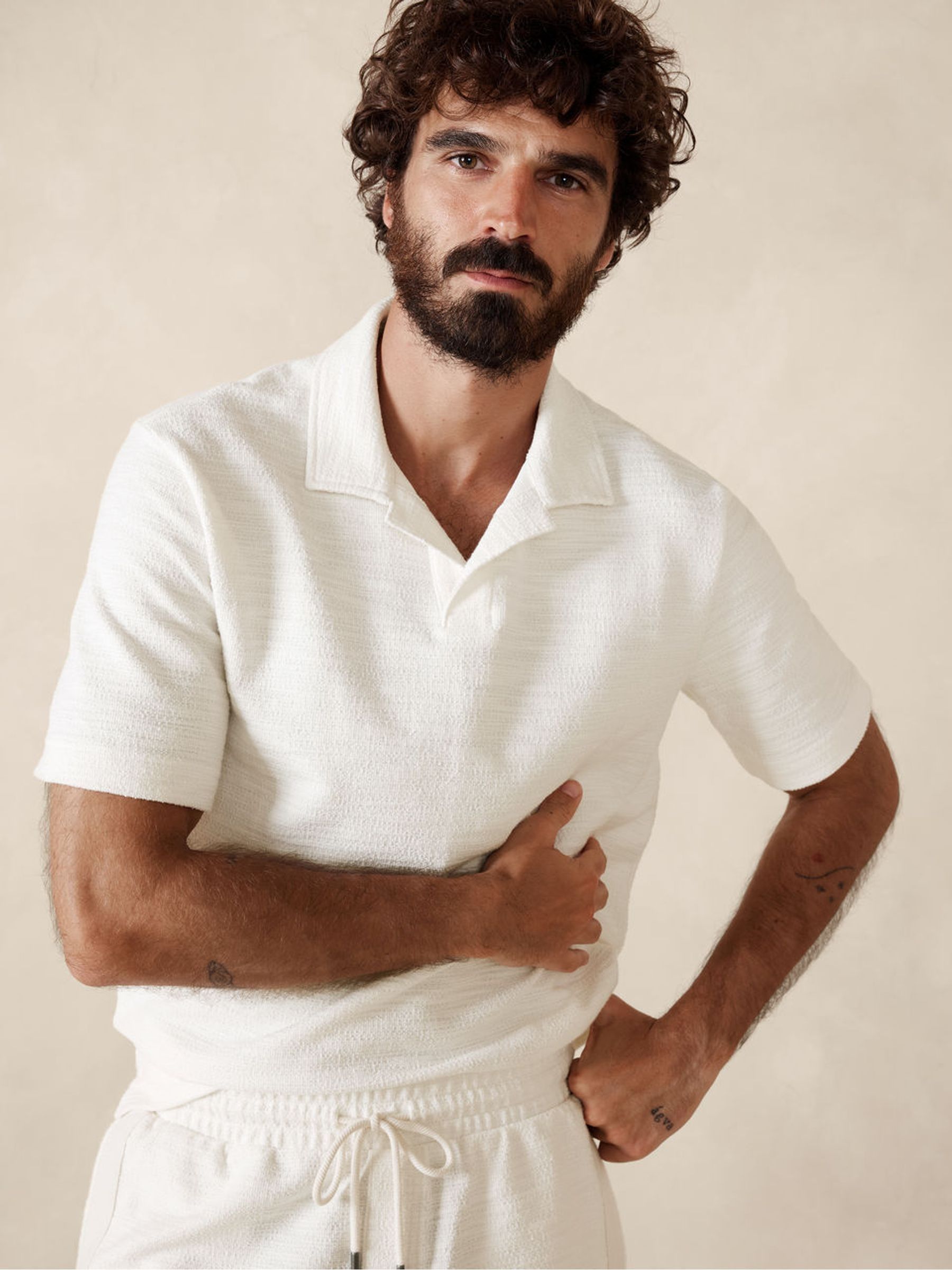 POLO-LS-BOW-SHIRT - BUBBLEGUM CREME BOW STRIPE