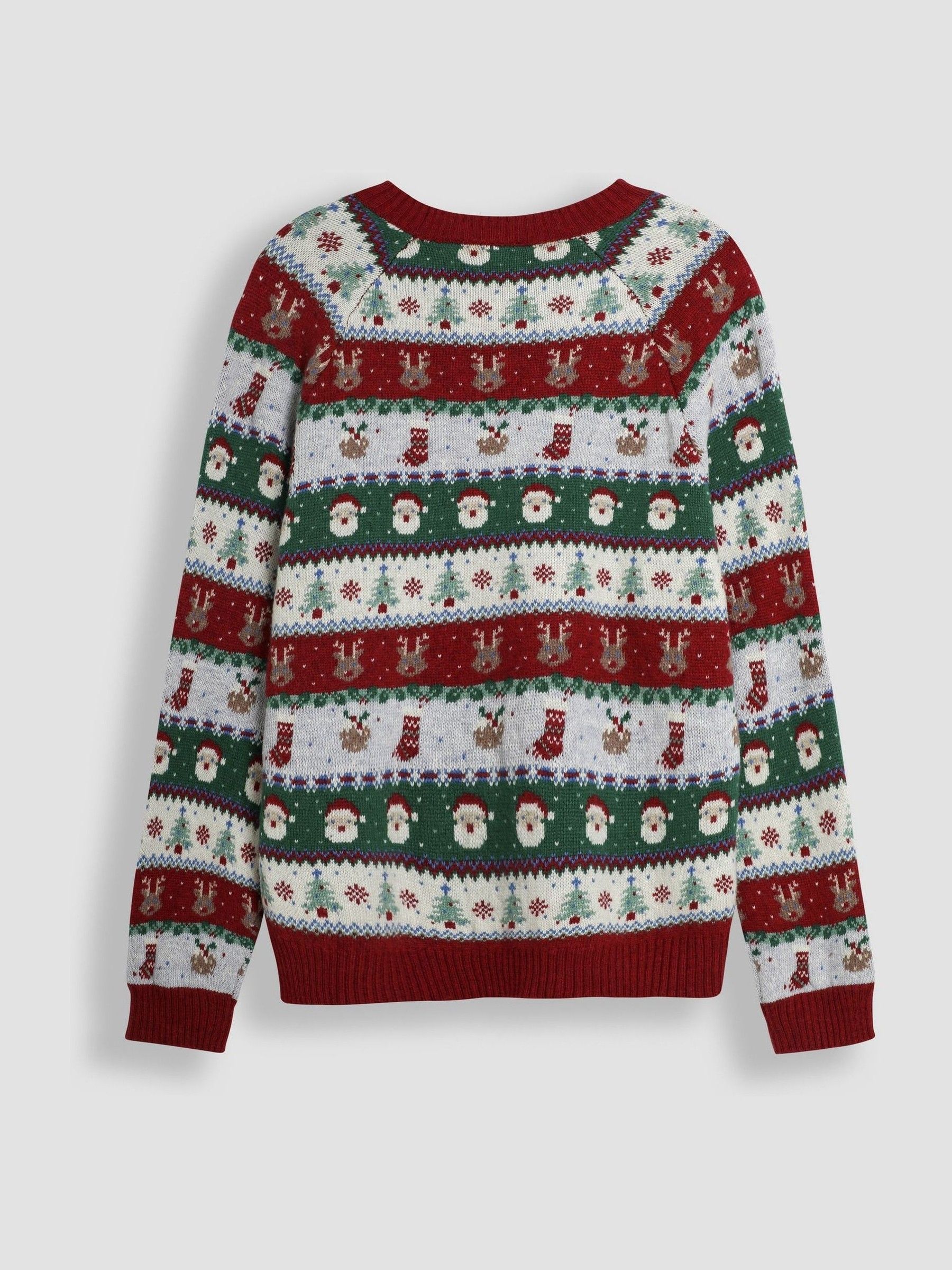 Red Men's Festive Friends Fair Isle Pattern Jumper - Image 2 of 3