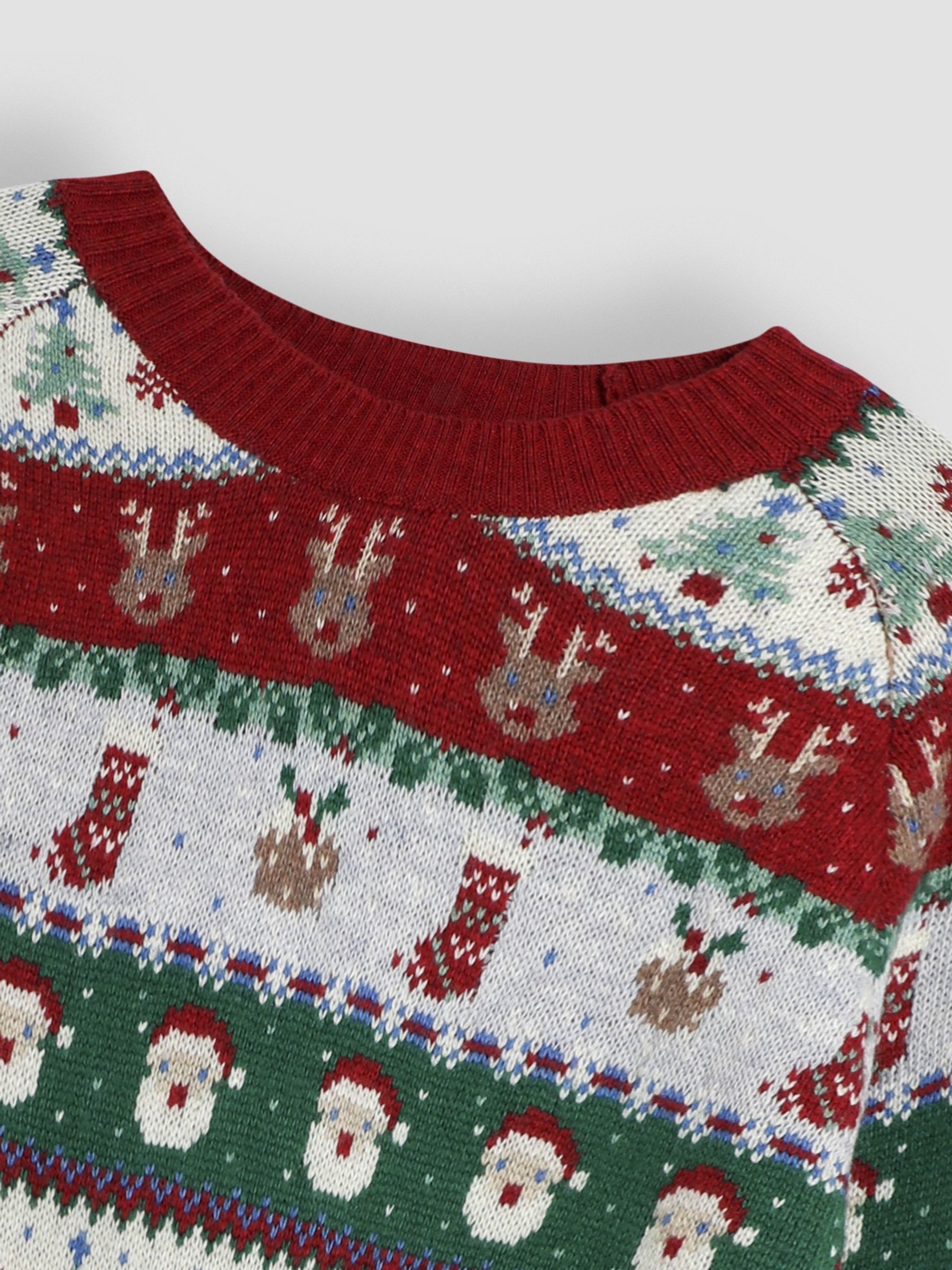 Red Men's Festive Friends Fair Isle Pattern Jumper - Image 3 of 3