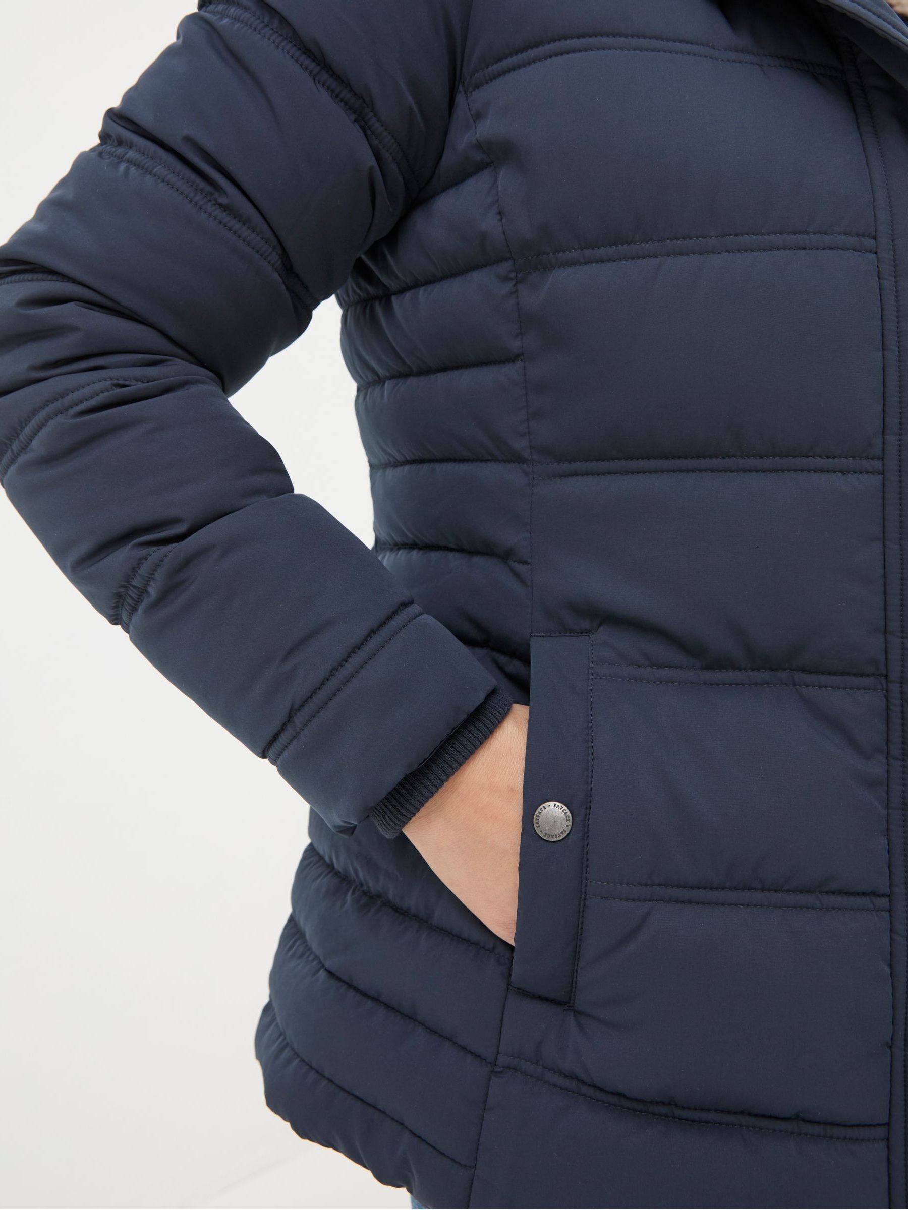 Lara Navy Puffer Coat - Image 4 of 6