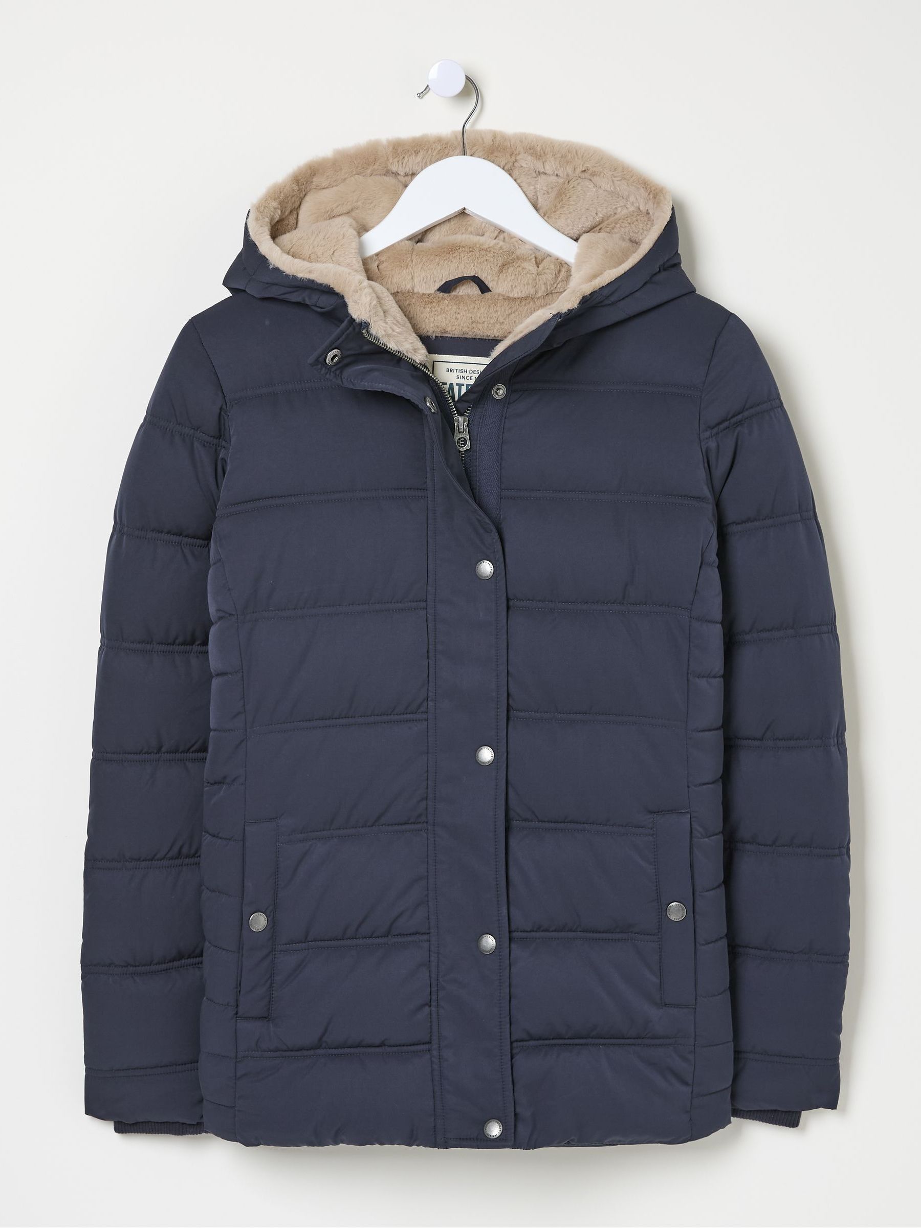 Lara Navy Puffer Coat - Image 6 of 6