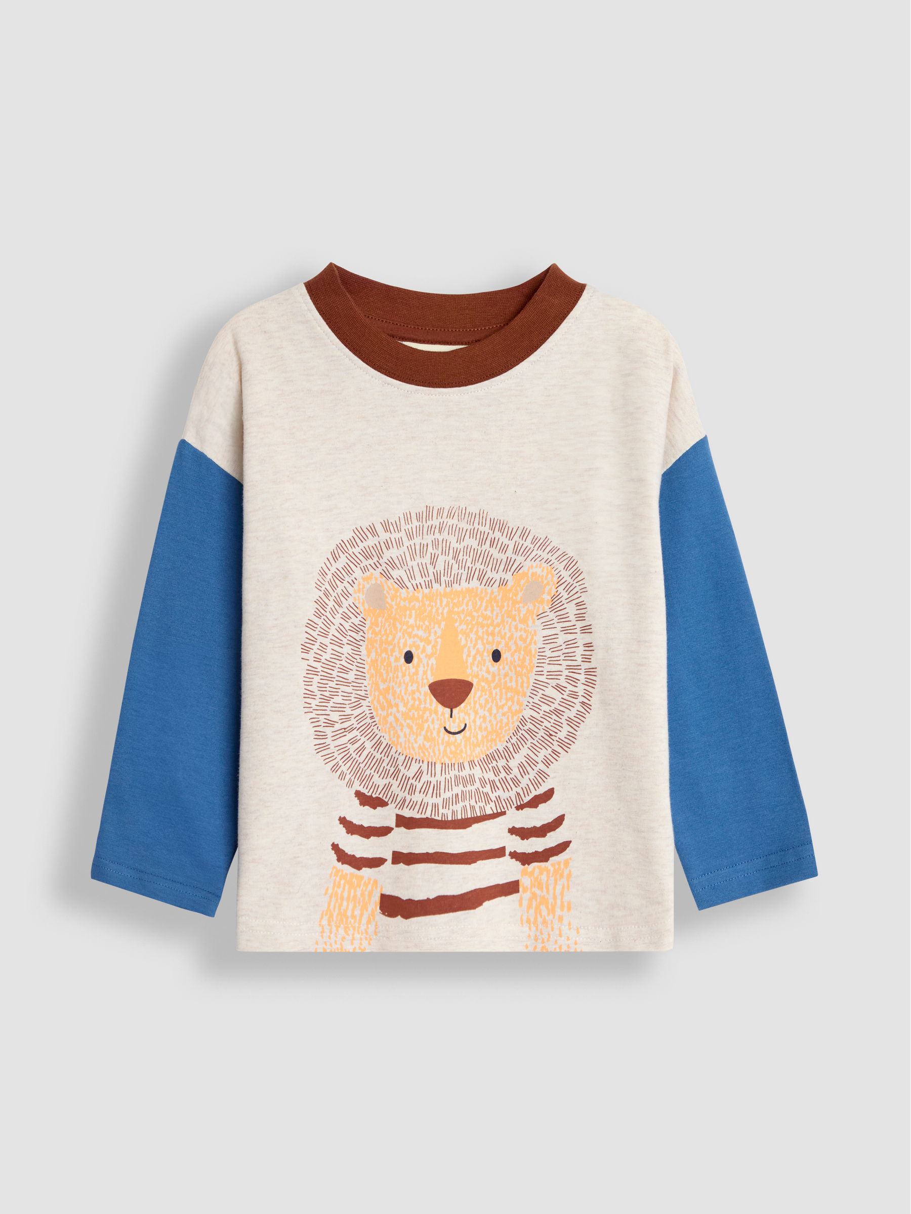 Natural Lion Colour Block Printed Top - Image 1 of 3