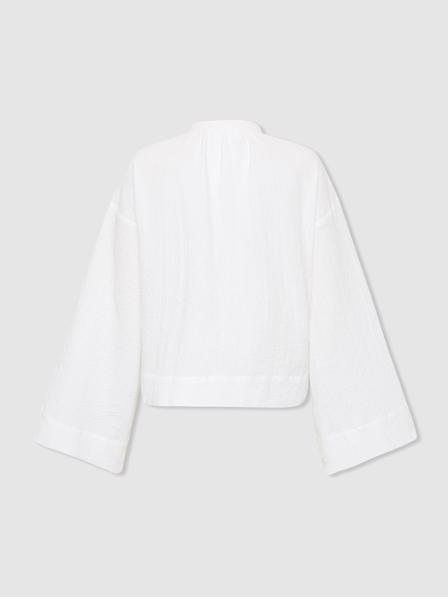 Bondi Born Hastings Relaxed Cotton Blend Shirt in White - Image 2 of 5