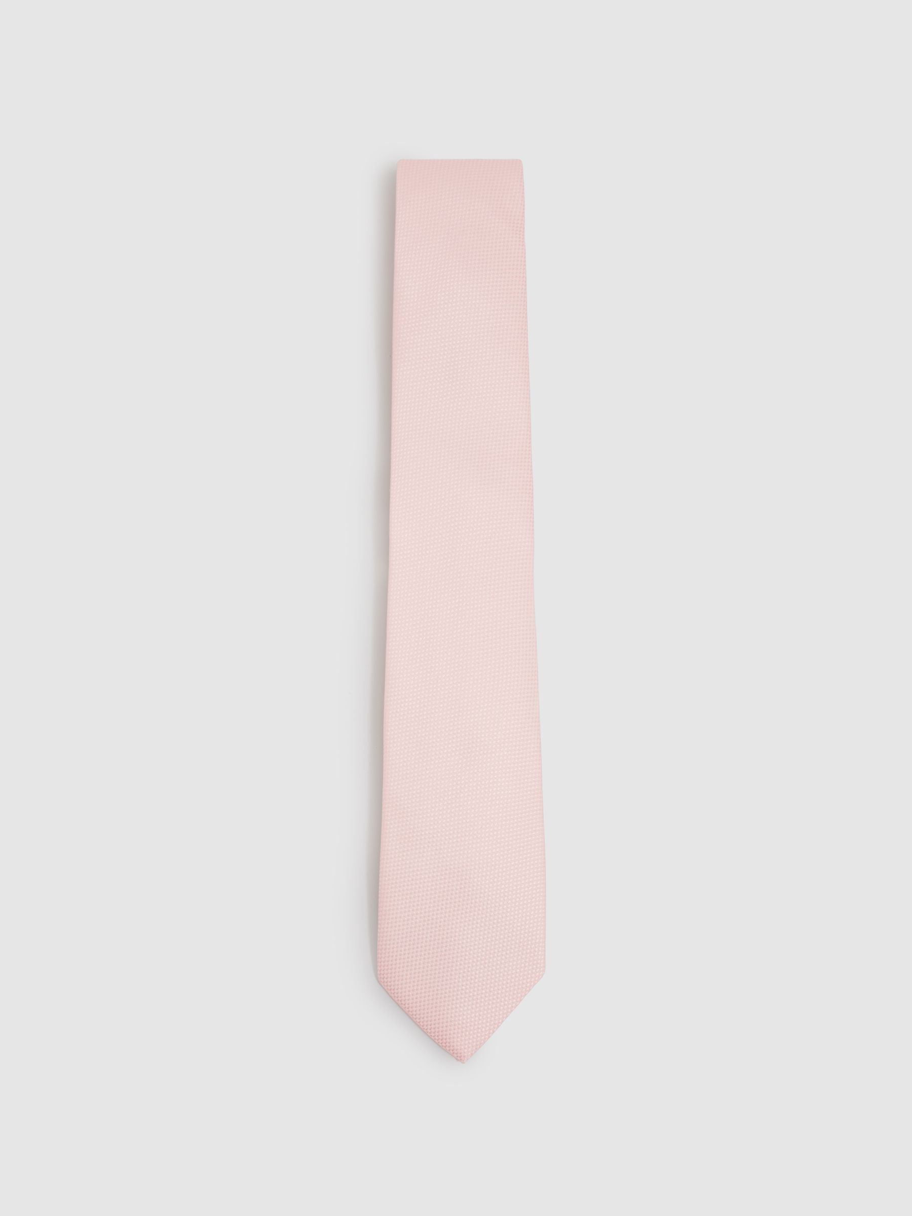 Textured Silk Blend Tie in Light Pink - Image 1 of 1