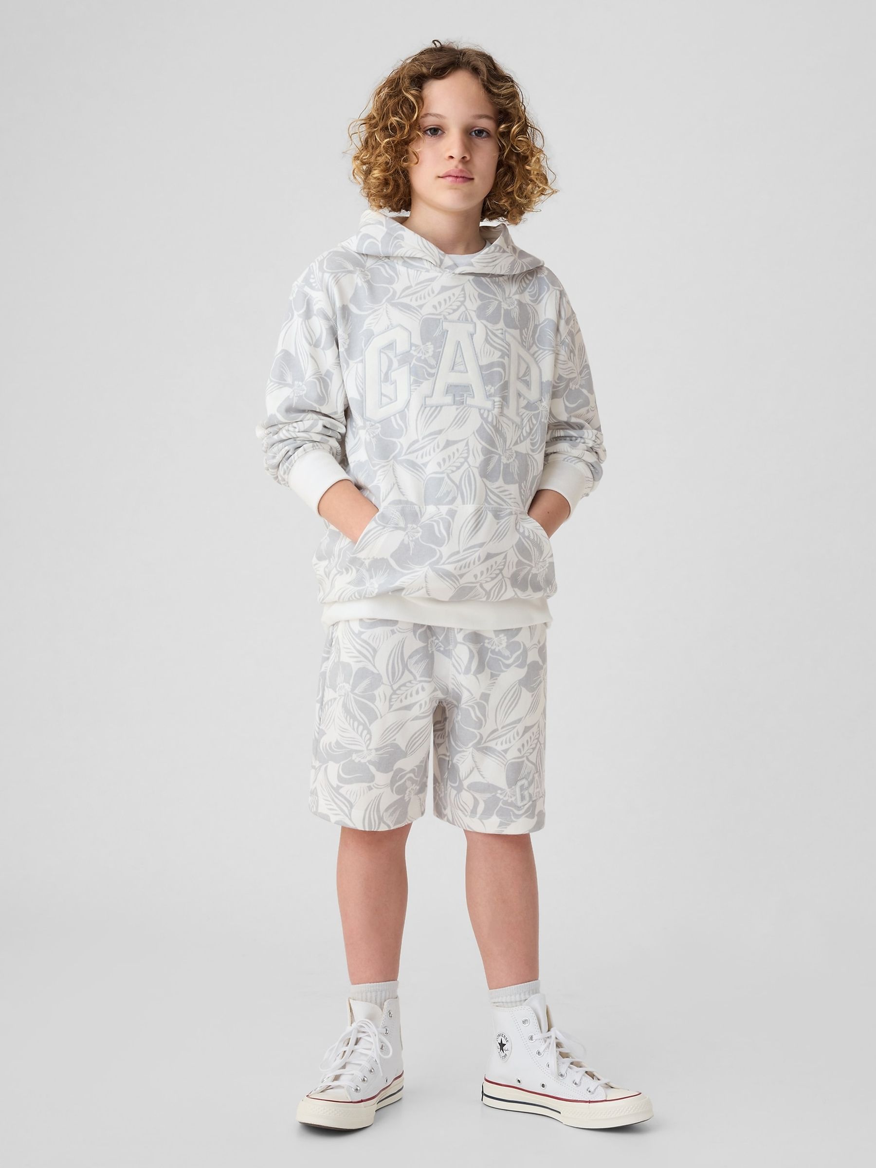 White Oversized Logo Print Hoodie (4-13yrs) - Image 4 of 5