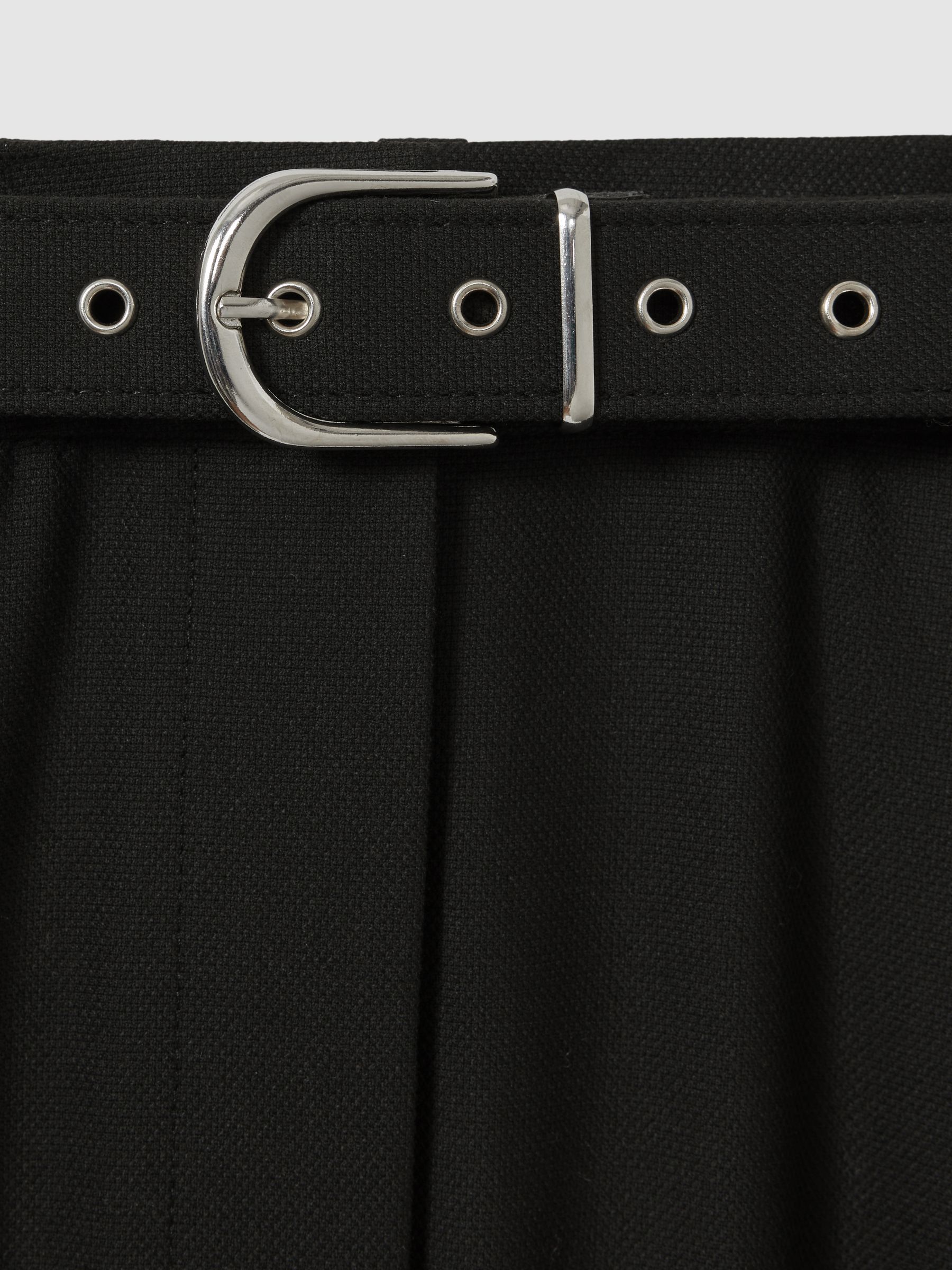 Petite Tapered Belted Trousers in Black - Image 6 of 7