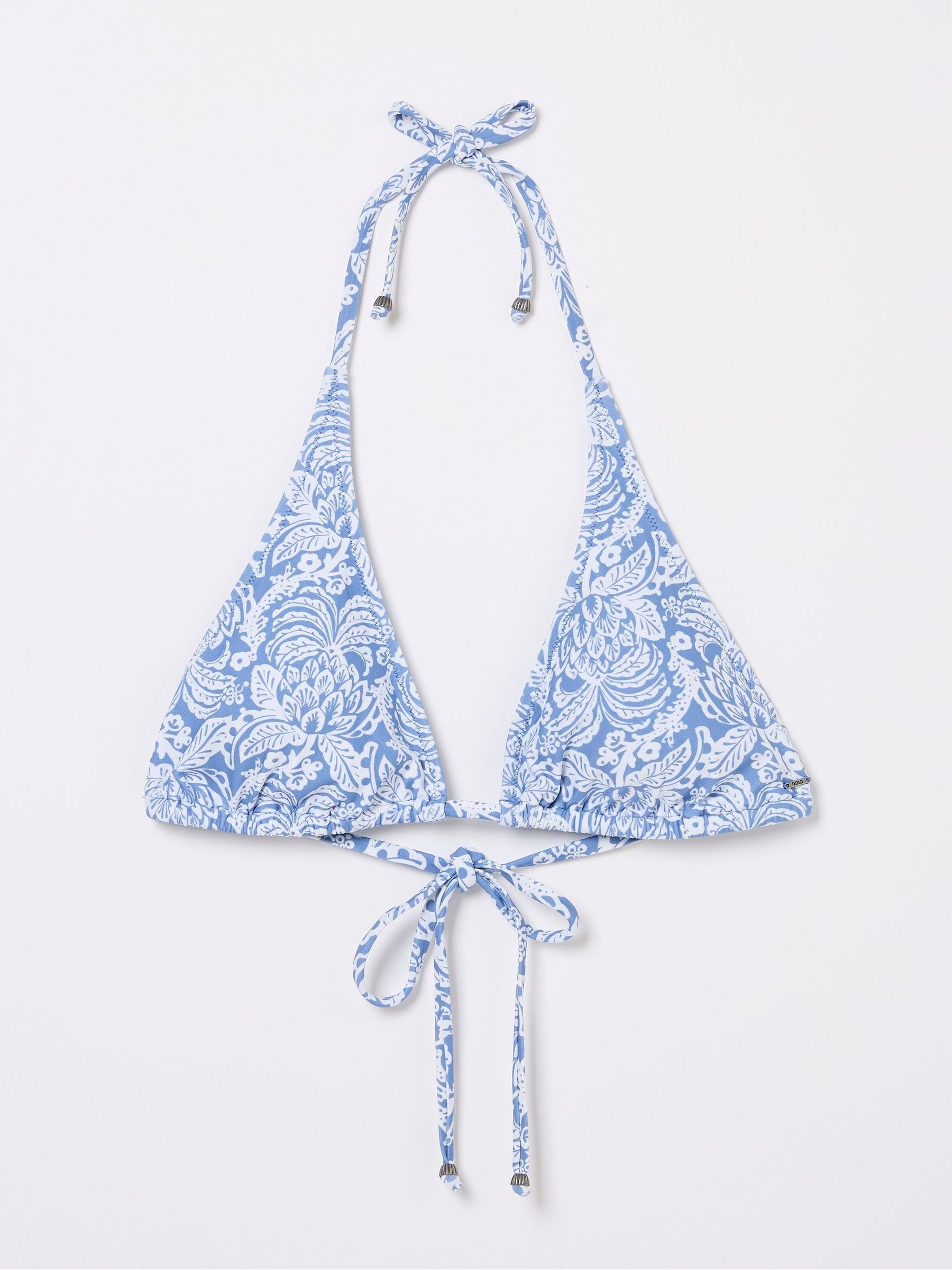 Maci Blue Damask Floral Bikini Top - Image 5 of 5
