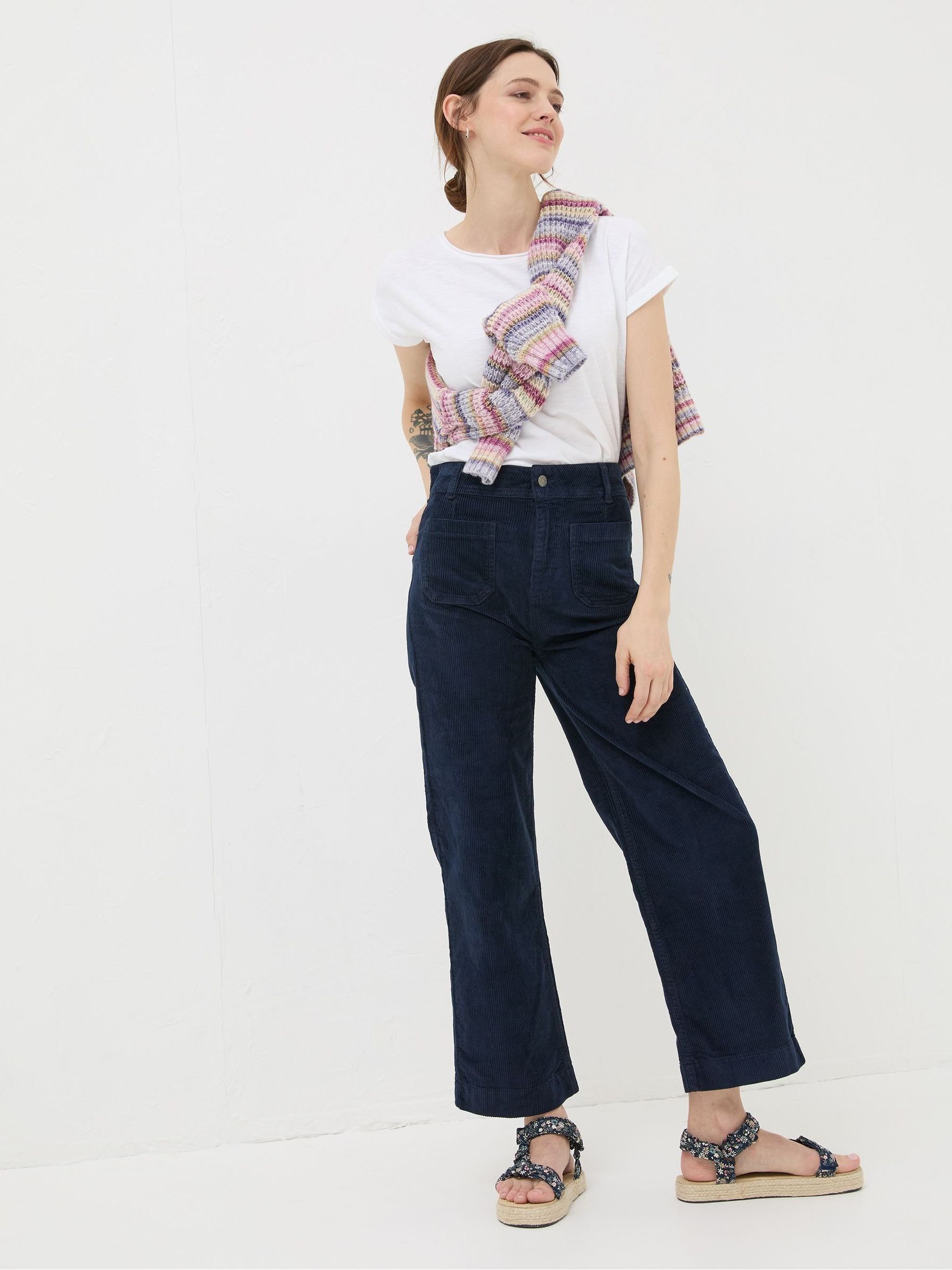 Blue Keswick Cord Trousers - Image 3 of 5