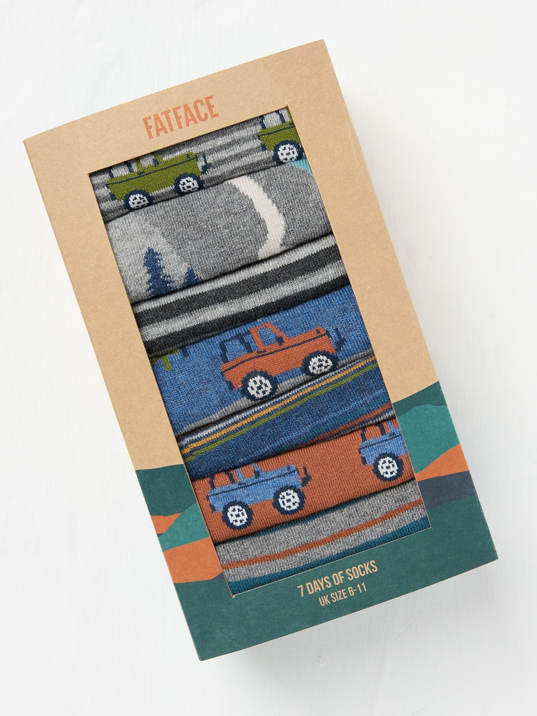 Multiolour Mens 7 Days of Socks - Image 1 of 2 Multiolour Mens 7 Days of Socks - Image 1 of 2