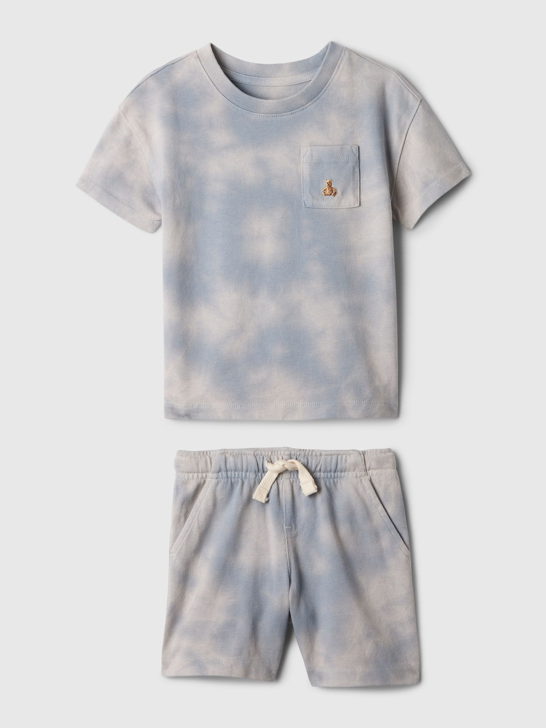 Grey Tie-Dye Shorts Set (12mths-5yrs) - Image 1 of 2