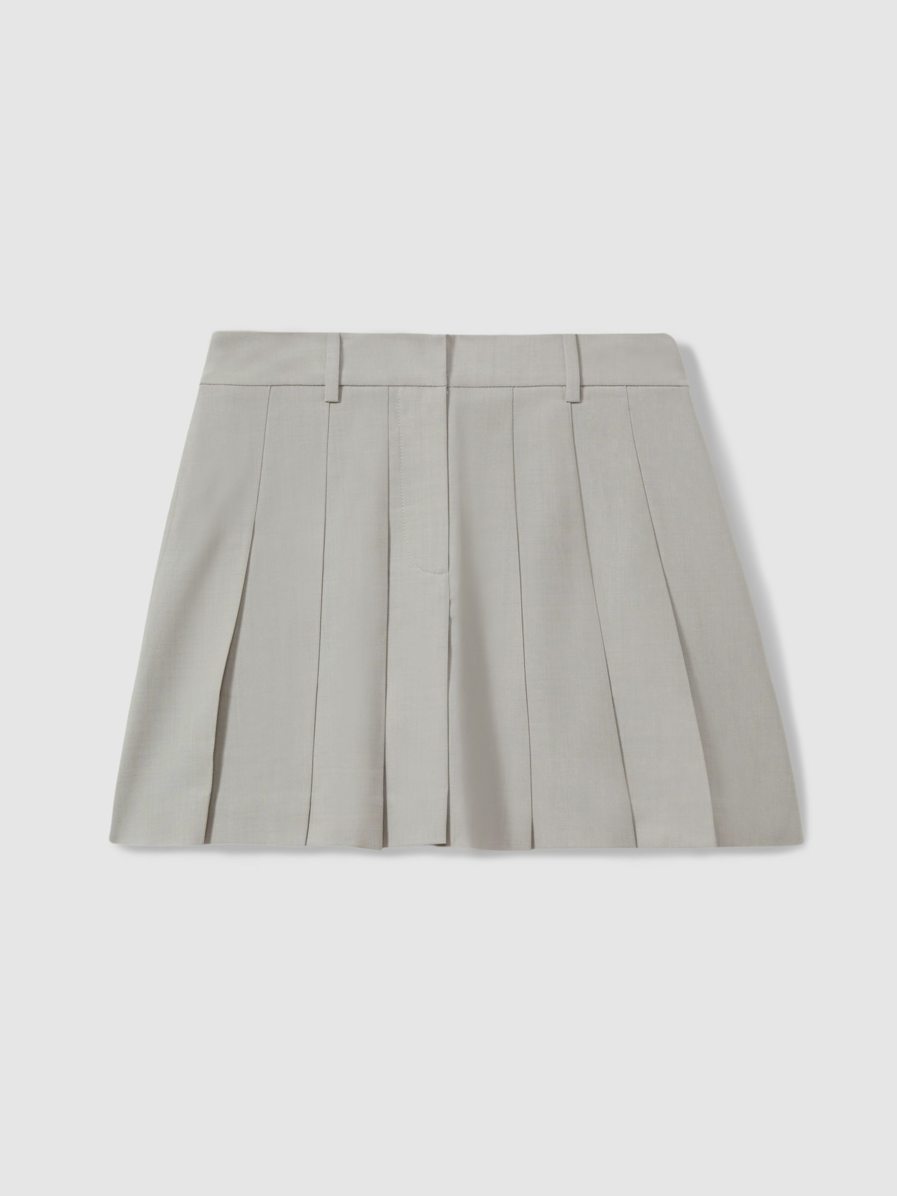 Hallie Heather Grey Anna Quan Pleated Mini Skirt - Image 2 of 5