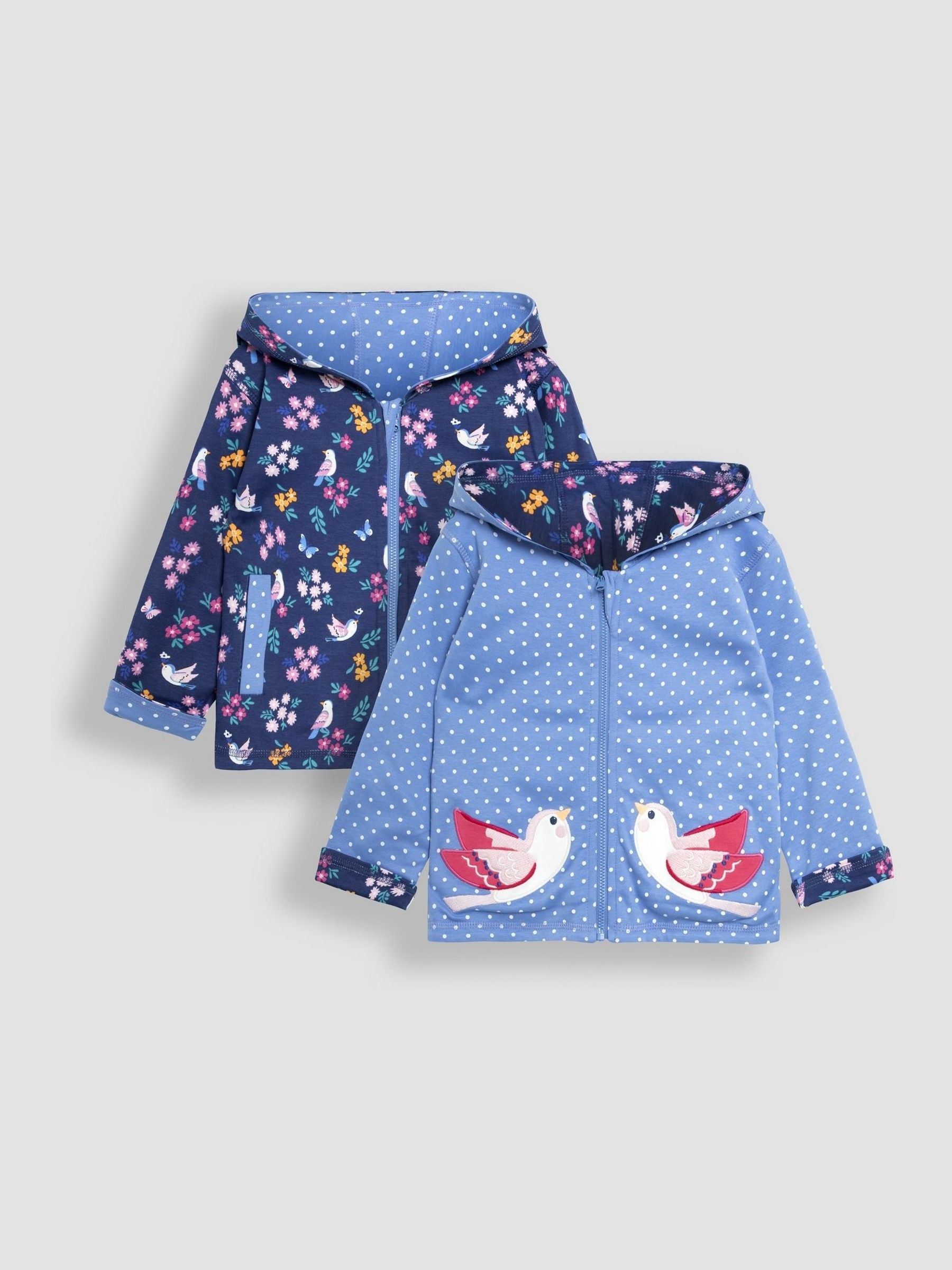 Blue Bird Appliqué Reversible Hoodie - Image 1 of 4