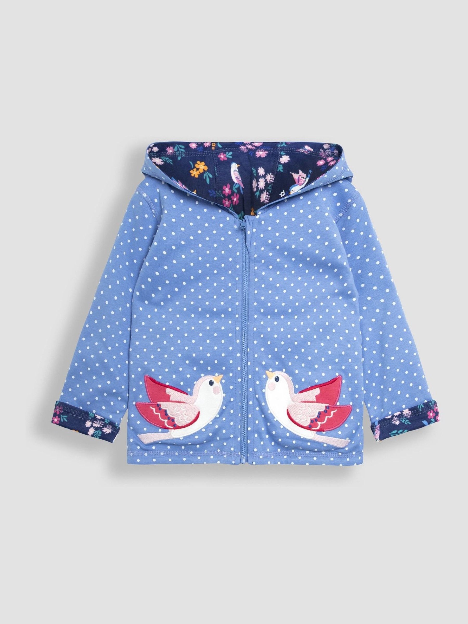 Blue Bird Appliqué Reversible Hoodie - Image 2 of 4