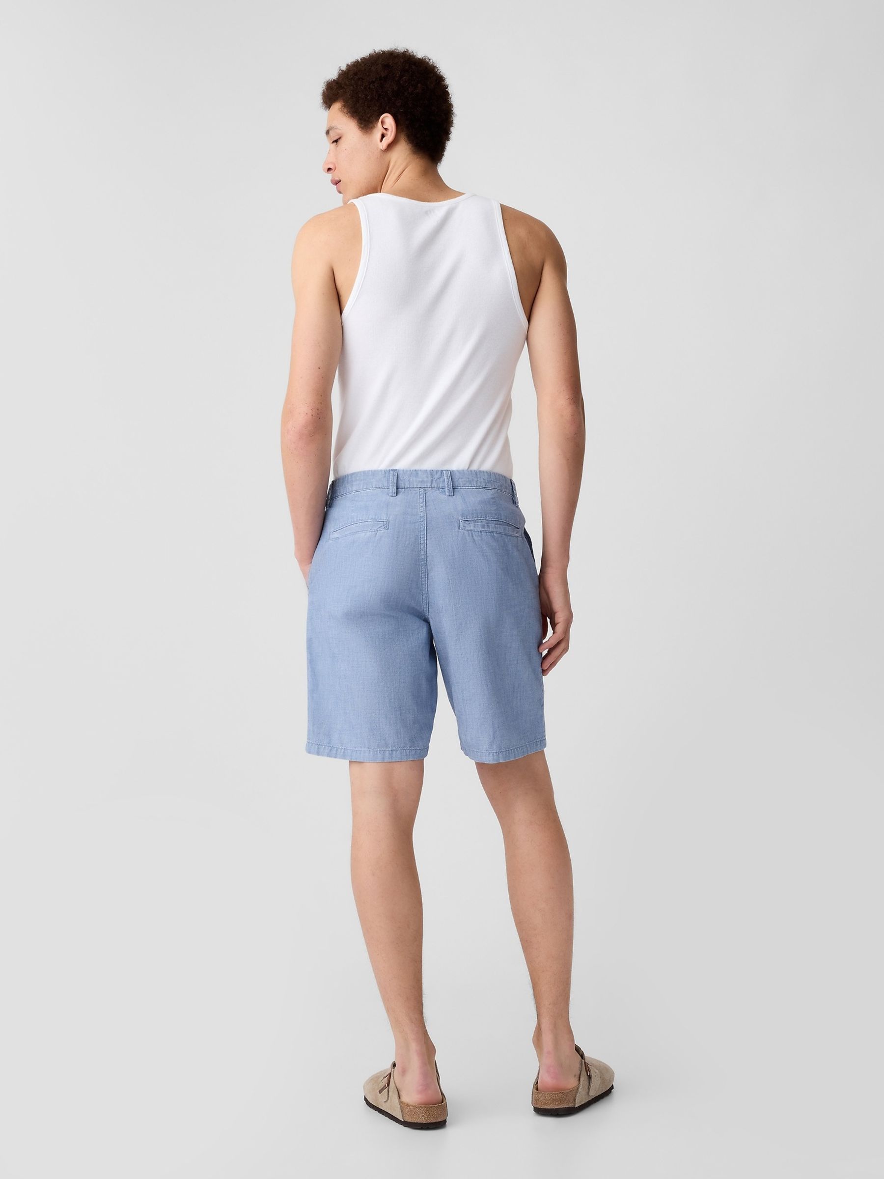 Light Blue 9" Chino Shorts - Image 2 of 4