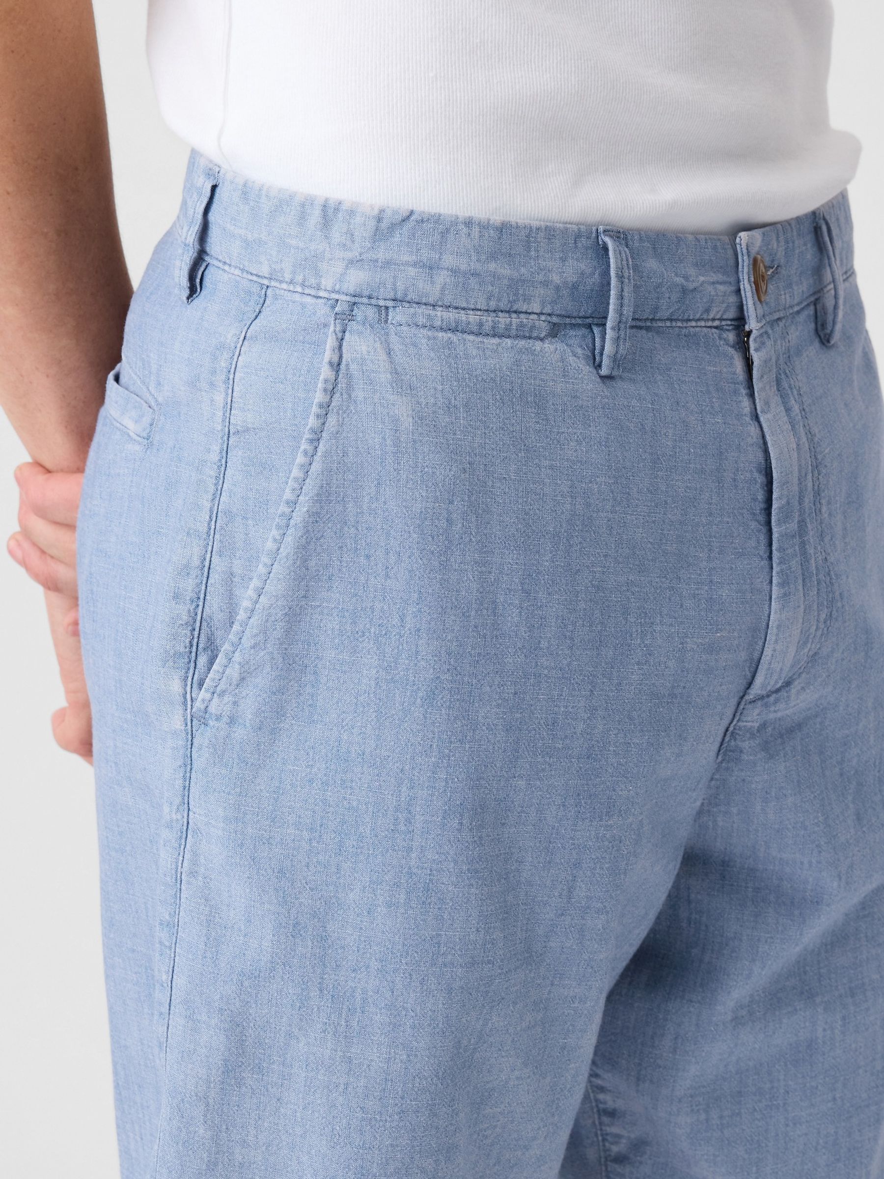 Light Blue 9" Chino Shorts - Image 3 of 4