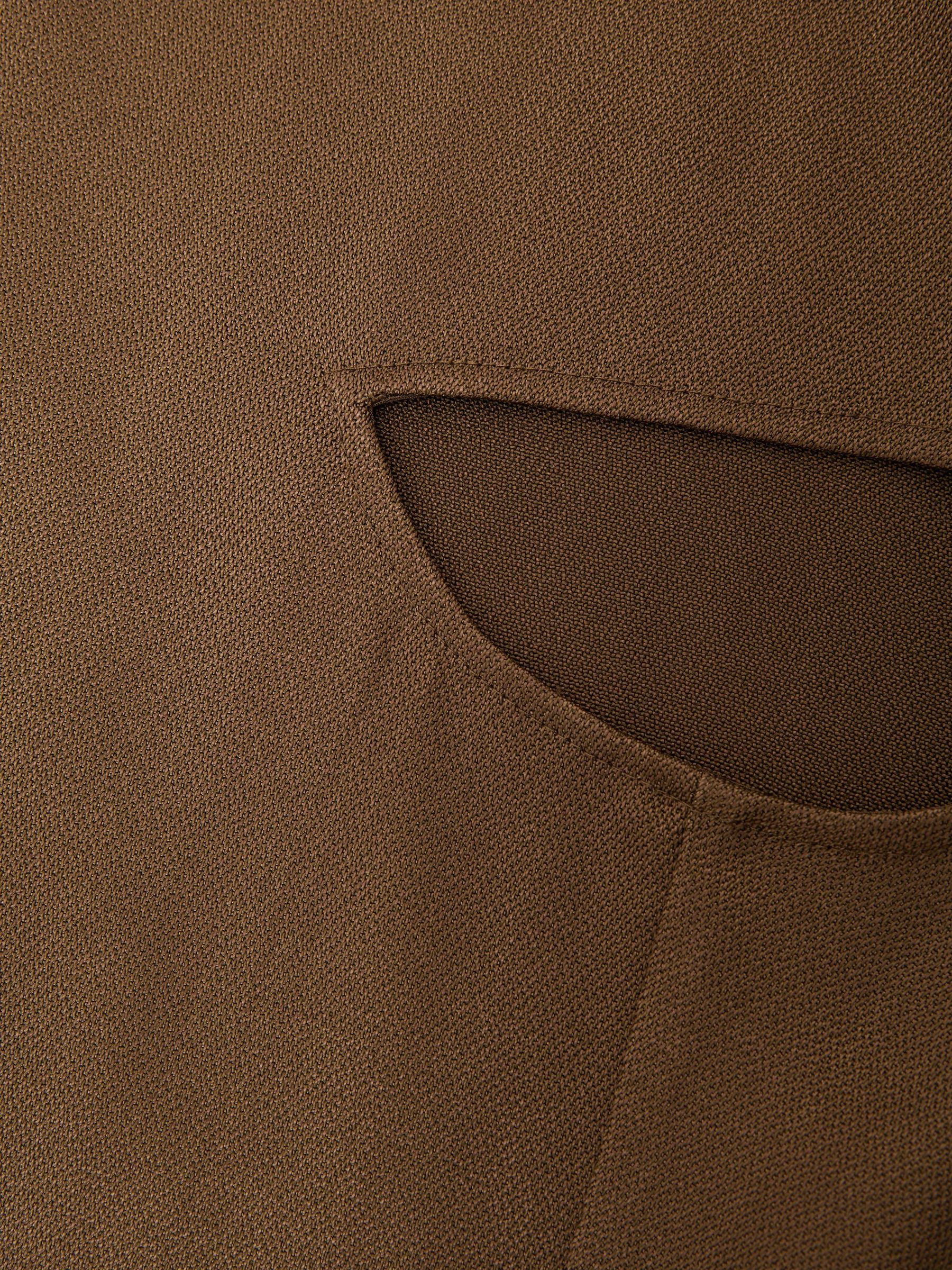 Woven Cap-Sleeve Top in Khaki Green - Image 9 of 9