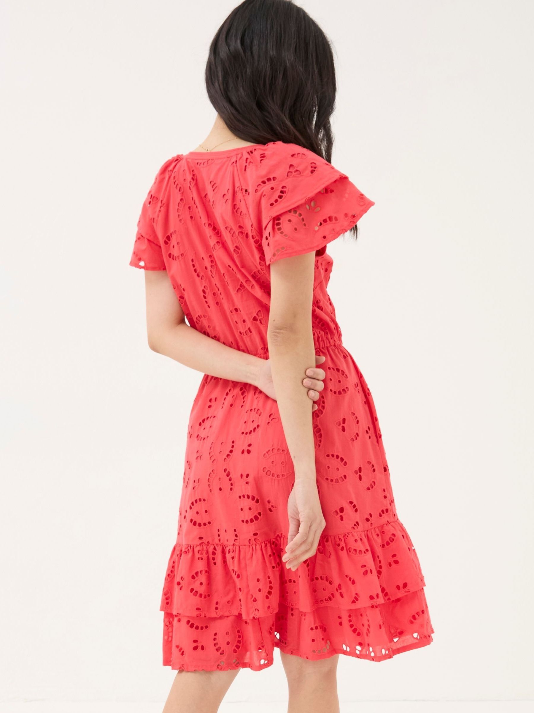 Brady Red Broderie Dress - Image 3 of 6