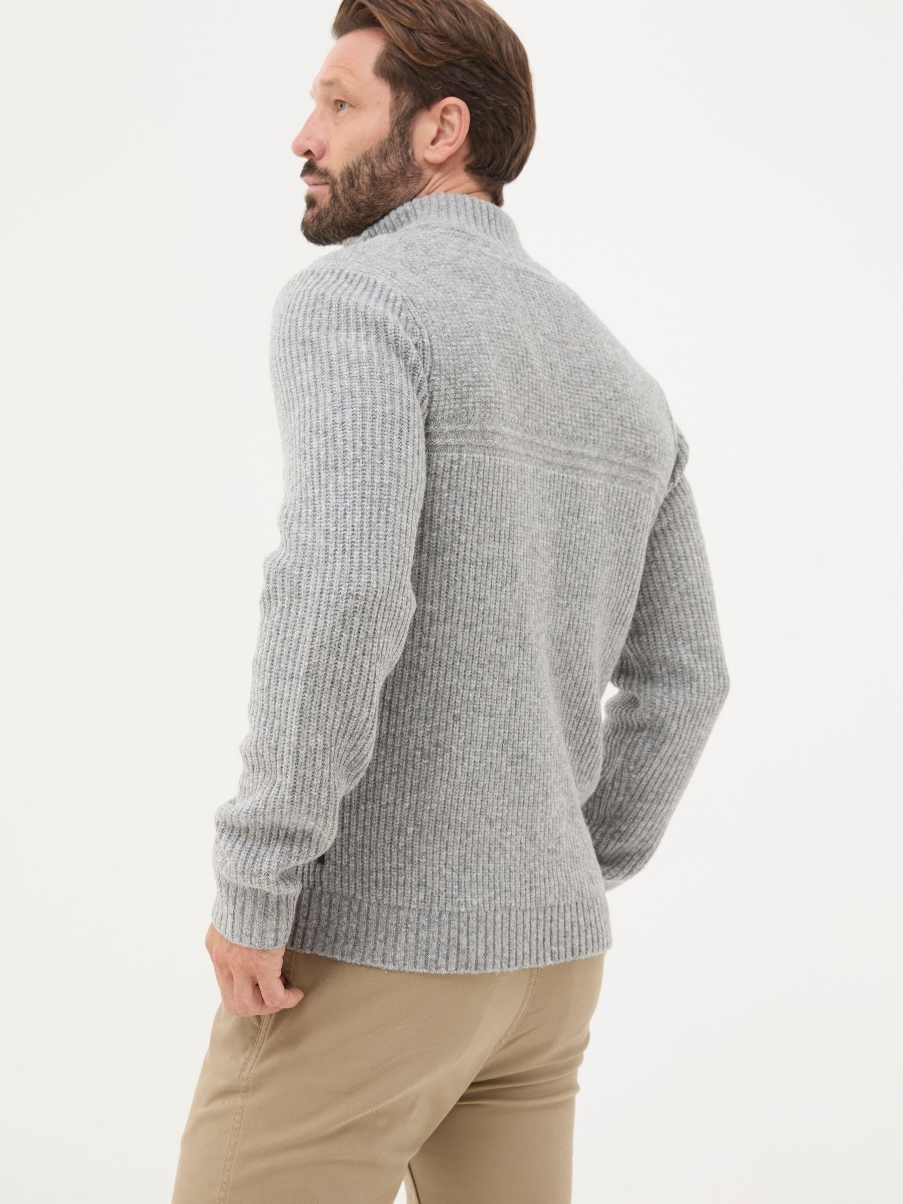 Calder Grey Half Neck Jumper - Image 2 of 5