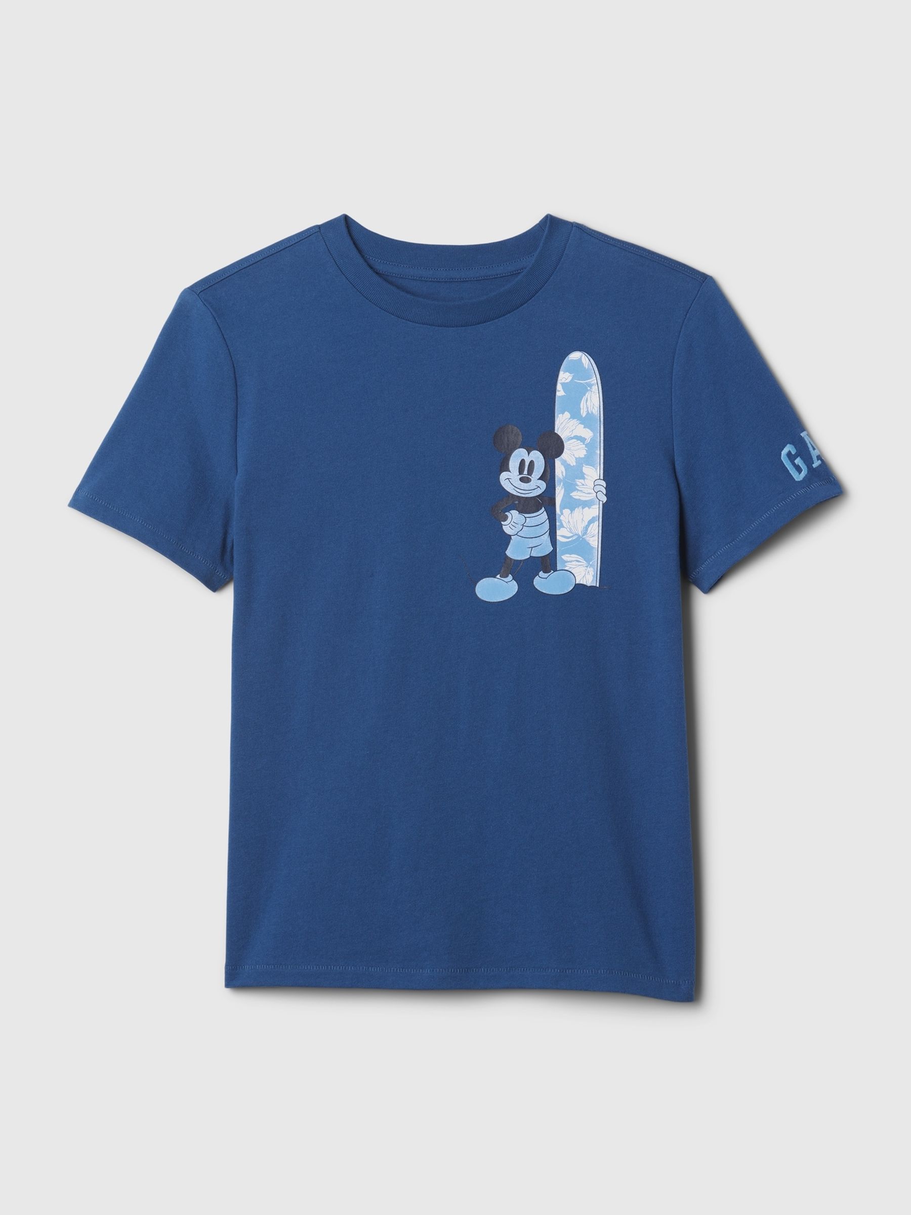 Navy Blue Disney Mickey Mouse Graphic Short Sleeve Crew Neck T-Shirt (Newborn-5yrs) - Image 1 of 2