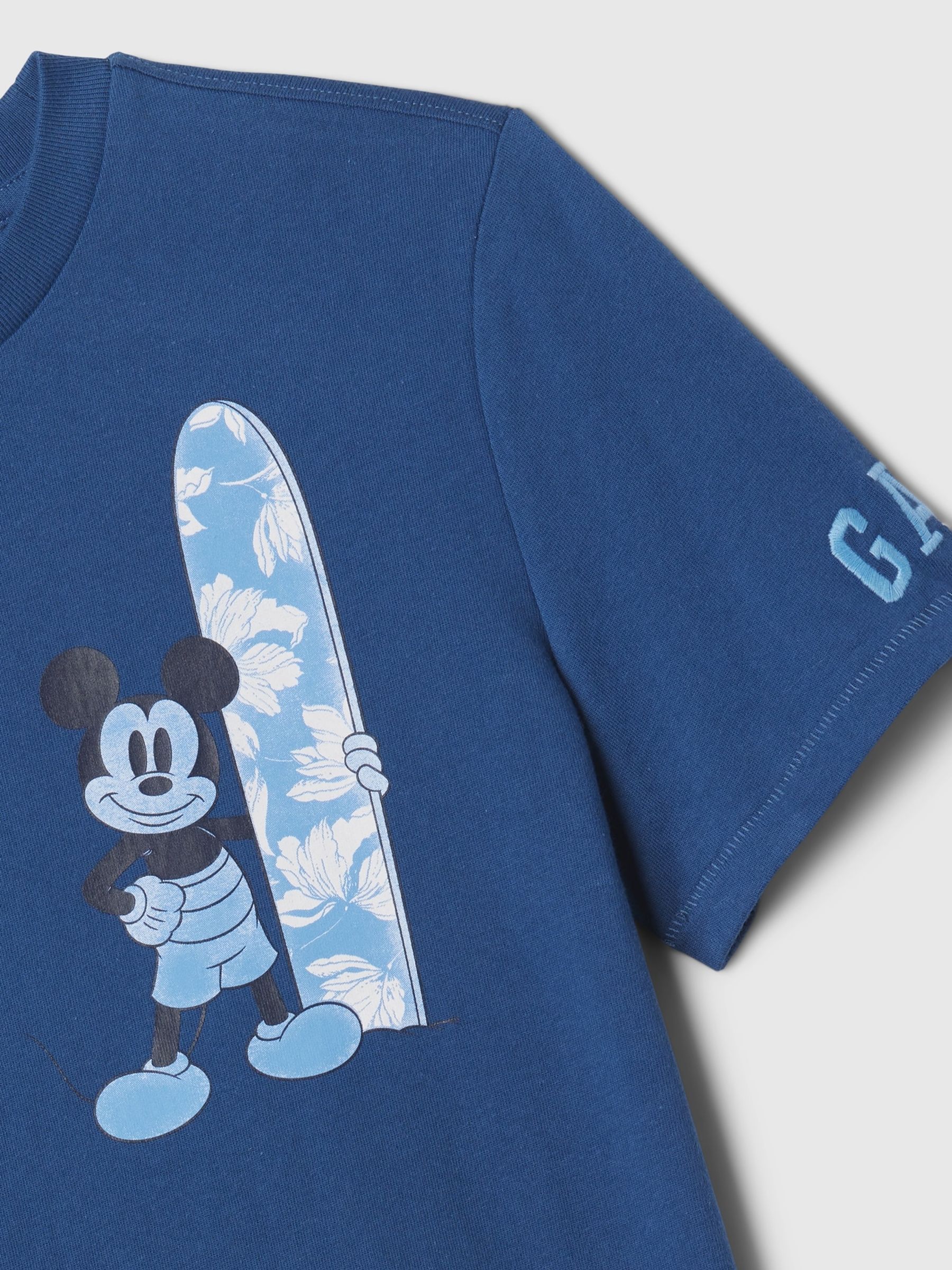 Navy Blue Disney Mickey Mouse Graphic Short Sleeve Crew Neck T-Shirt (Newborn-5yrs) - Image 2 of 2