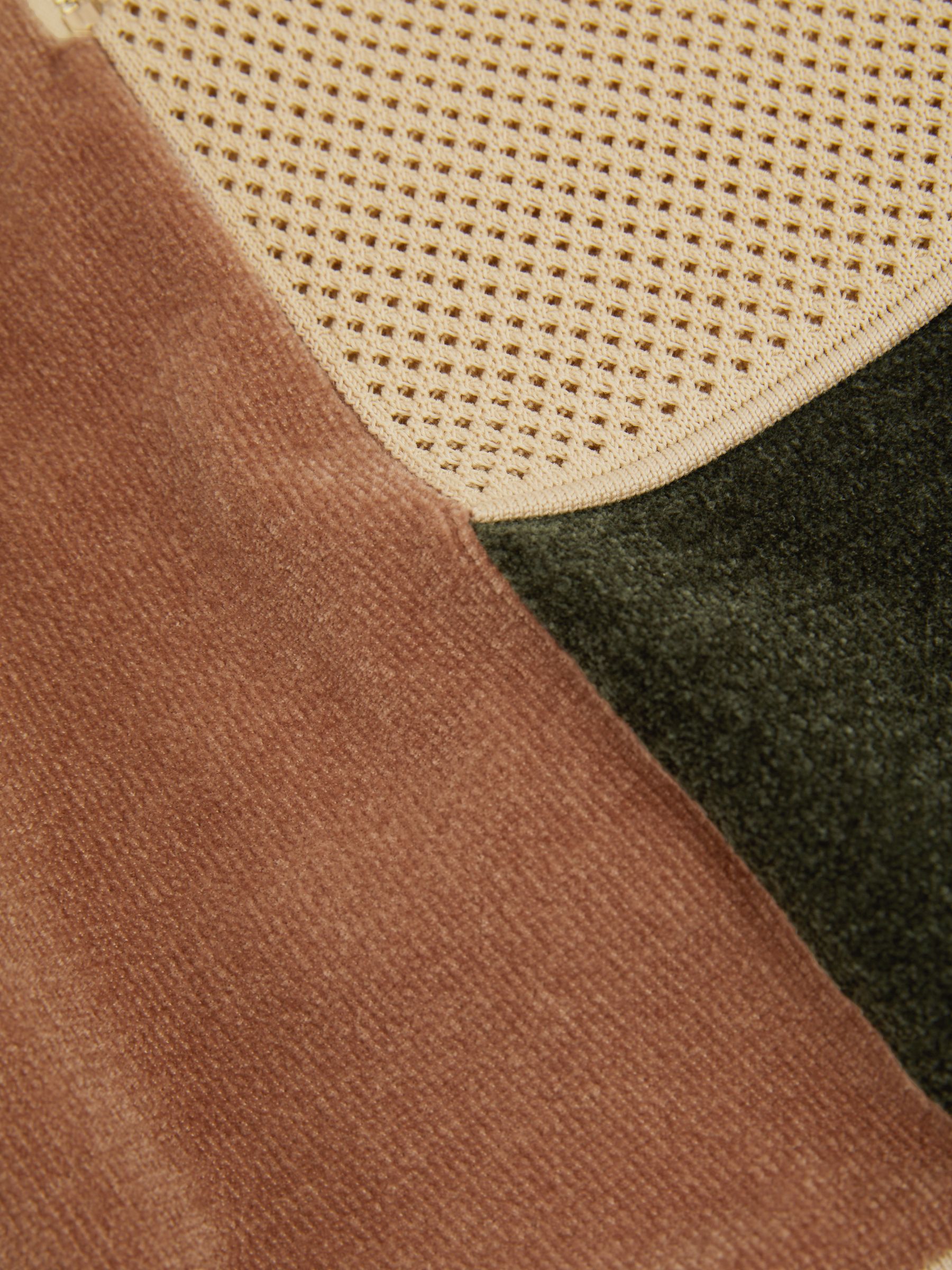 Hybrid Velour Half-Zip Polo Shirt in Green Smoke - Image 6 of 6