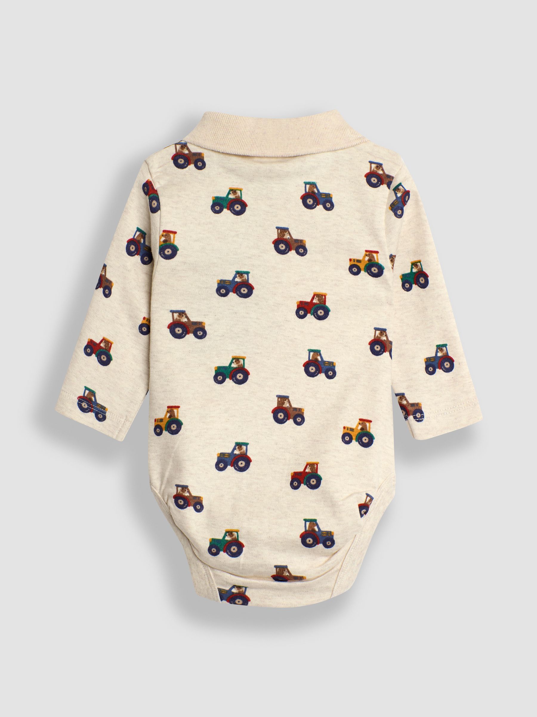 Natural Tractor Print Polo Shirt Body - Image 2 of 3
