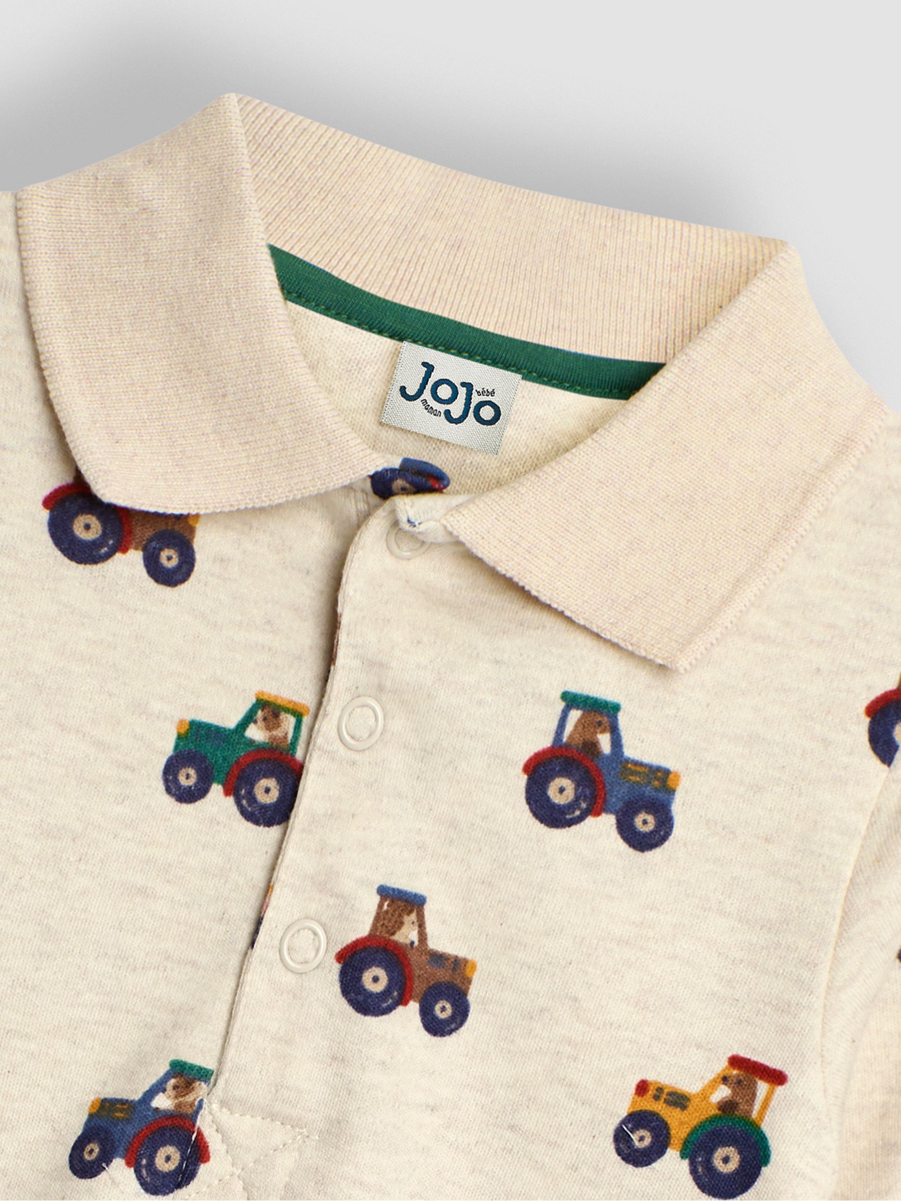 Natural Tractor Print Polo Shirt Body - Image 3 of 3