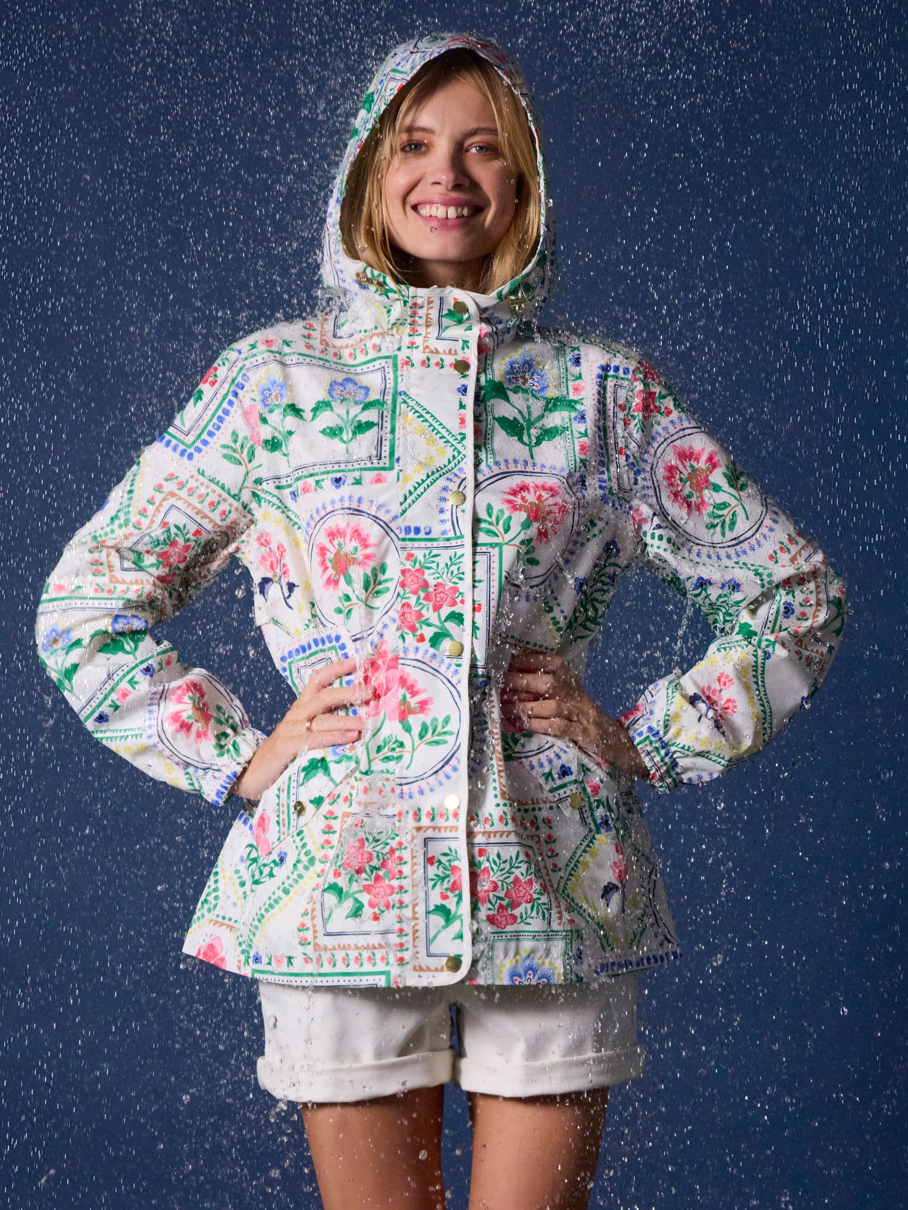 Holt Floral Packable Waterproof Raincoat with Hood - Image 1 of 10
