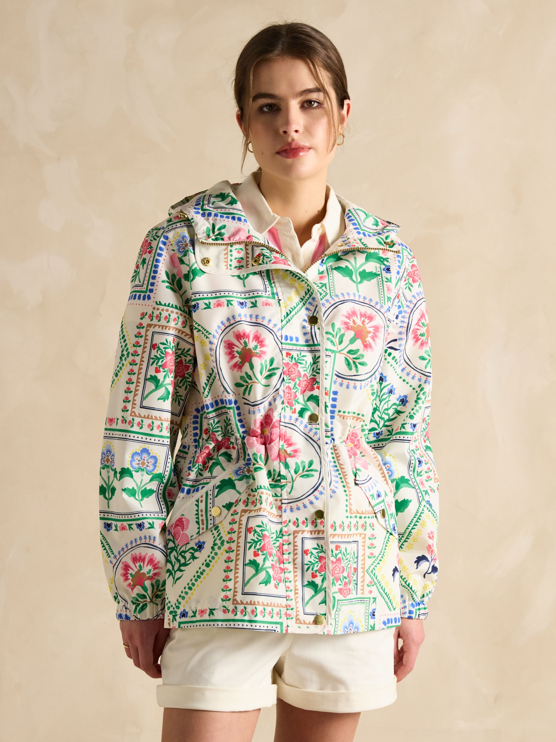 Holt Floral Packable Waterproof Raincoat with Hood - Image 3 of 10