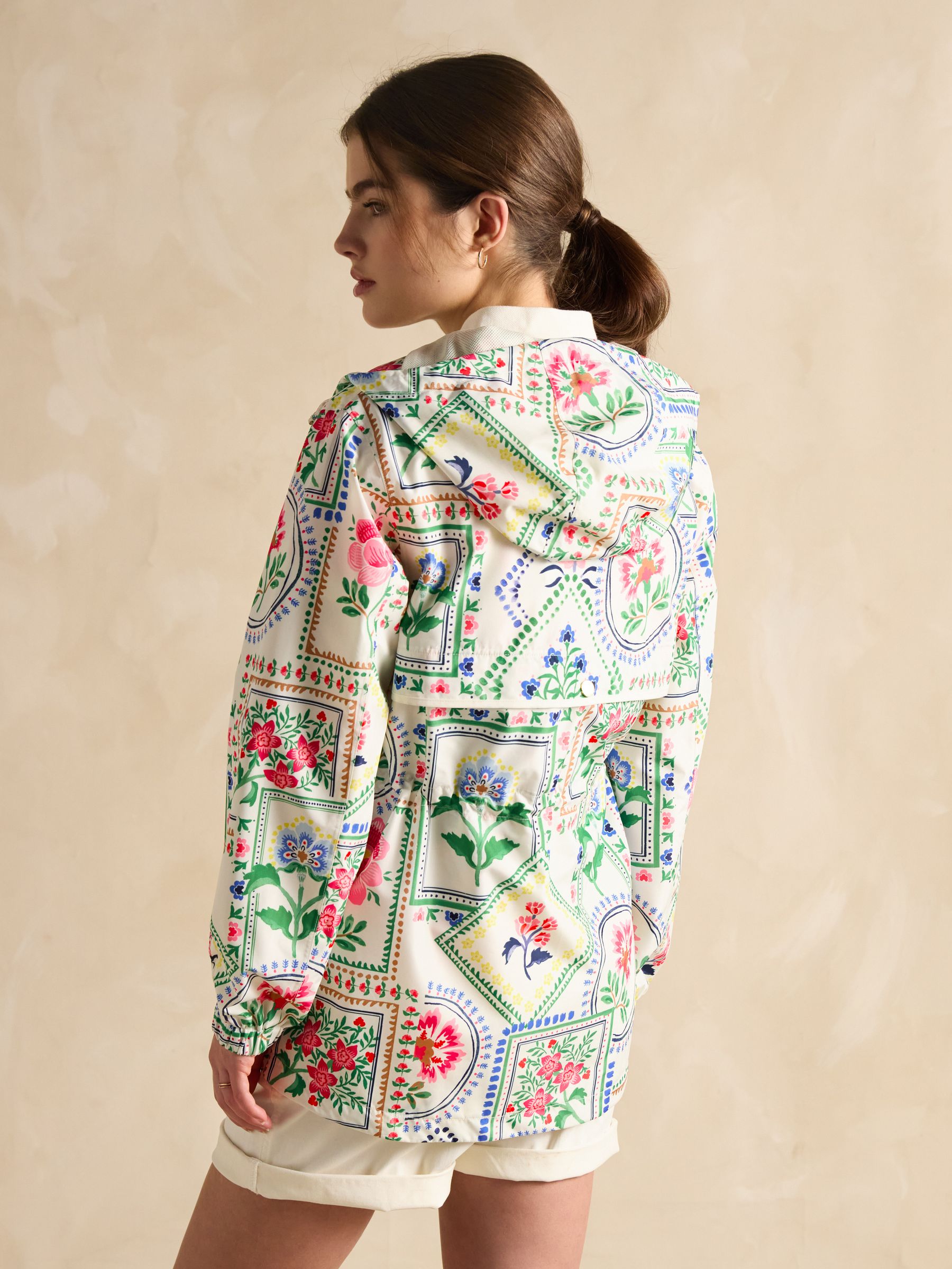 Holt Floral Packable Waterproof Raincoat with Hood - Image 4 of 10