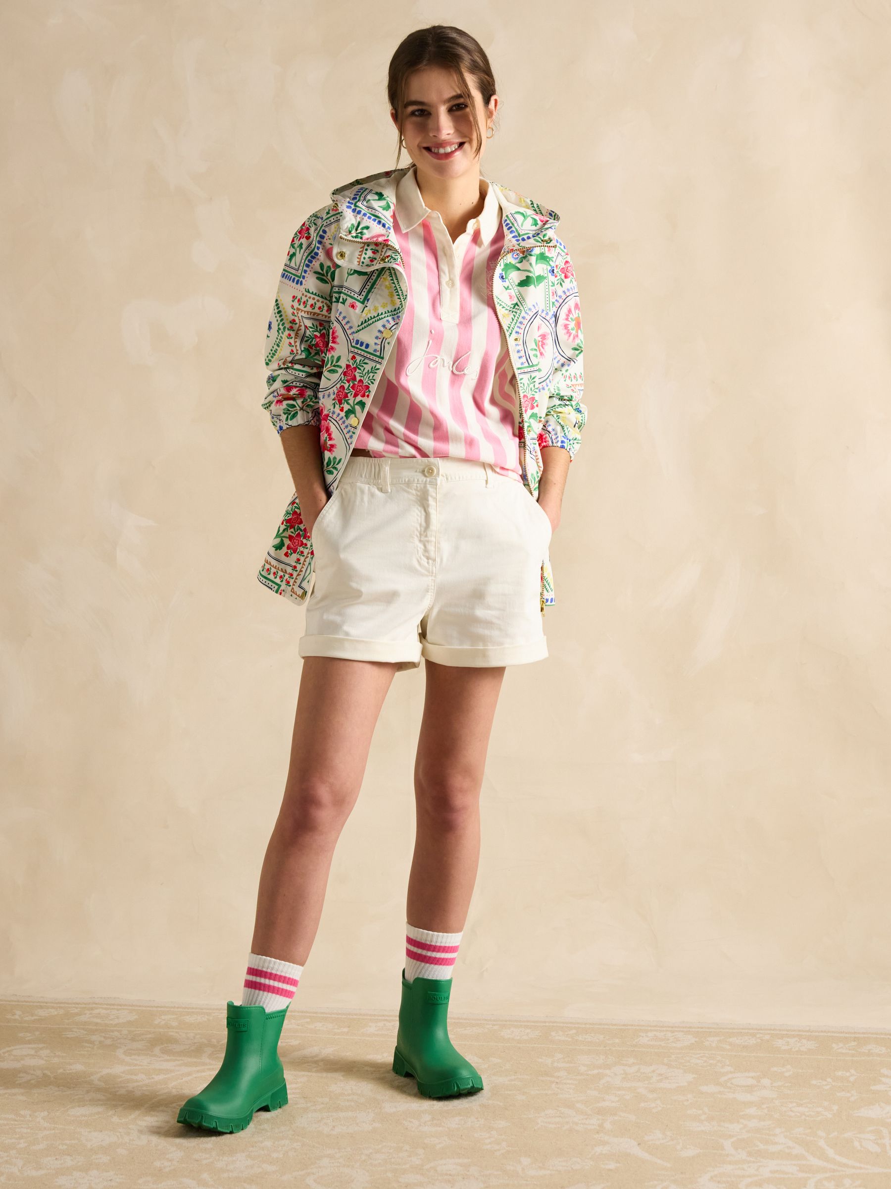 Holt Floral Packable Waterproof Raincoat with Hood - Image 5 of 10