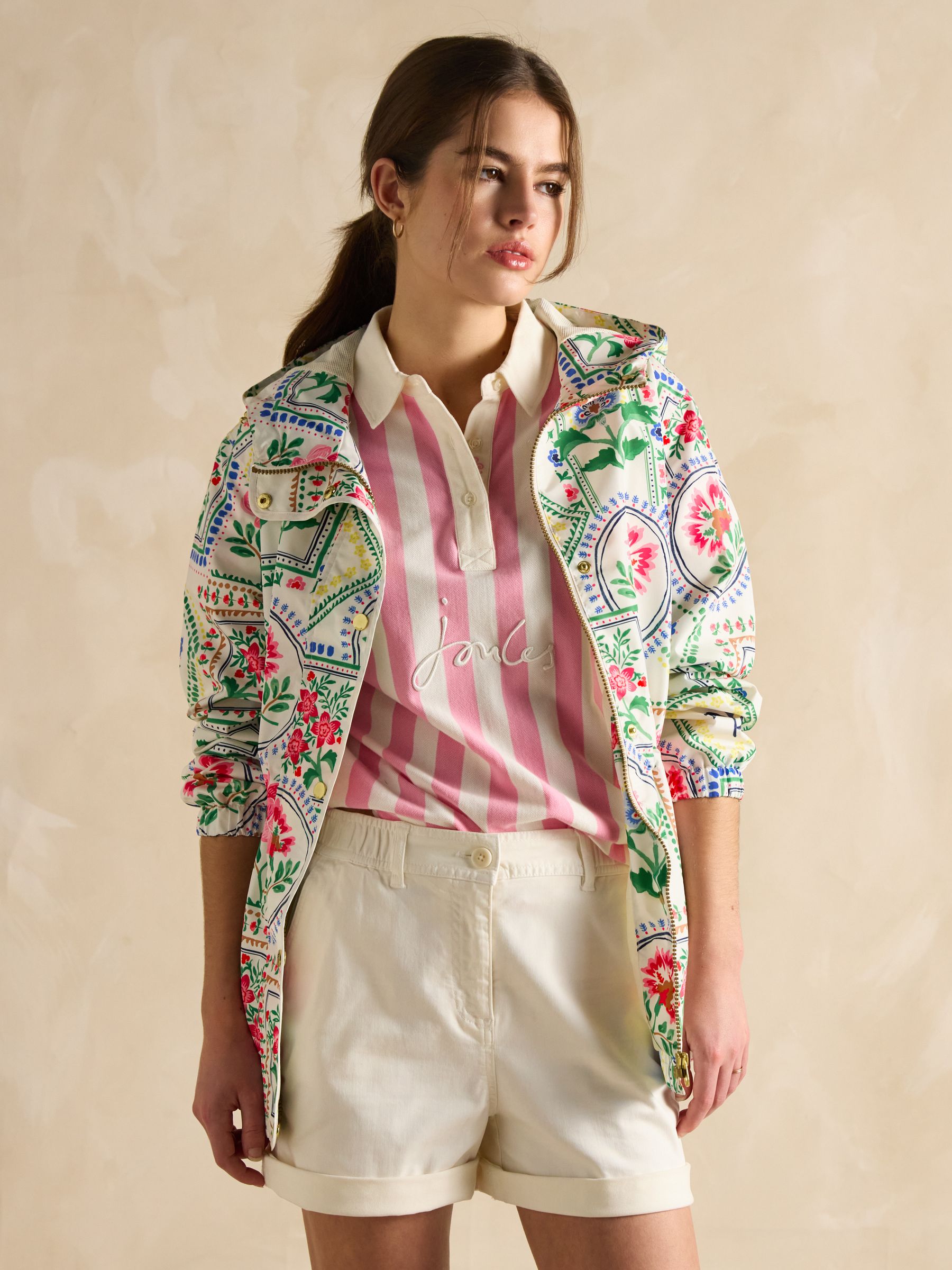 Holt Floral Packable Waterproof Raincoat with Hood - Image 8 of 10