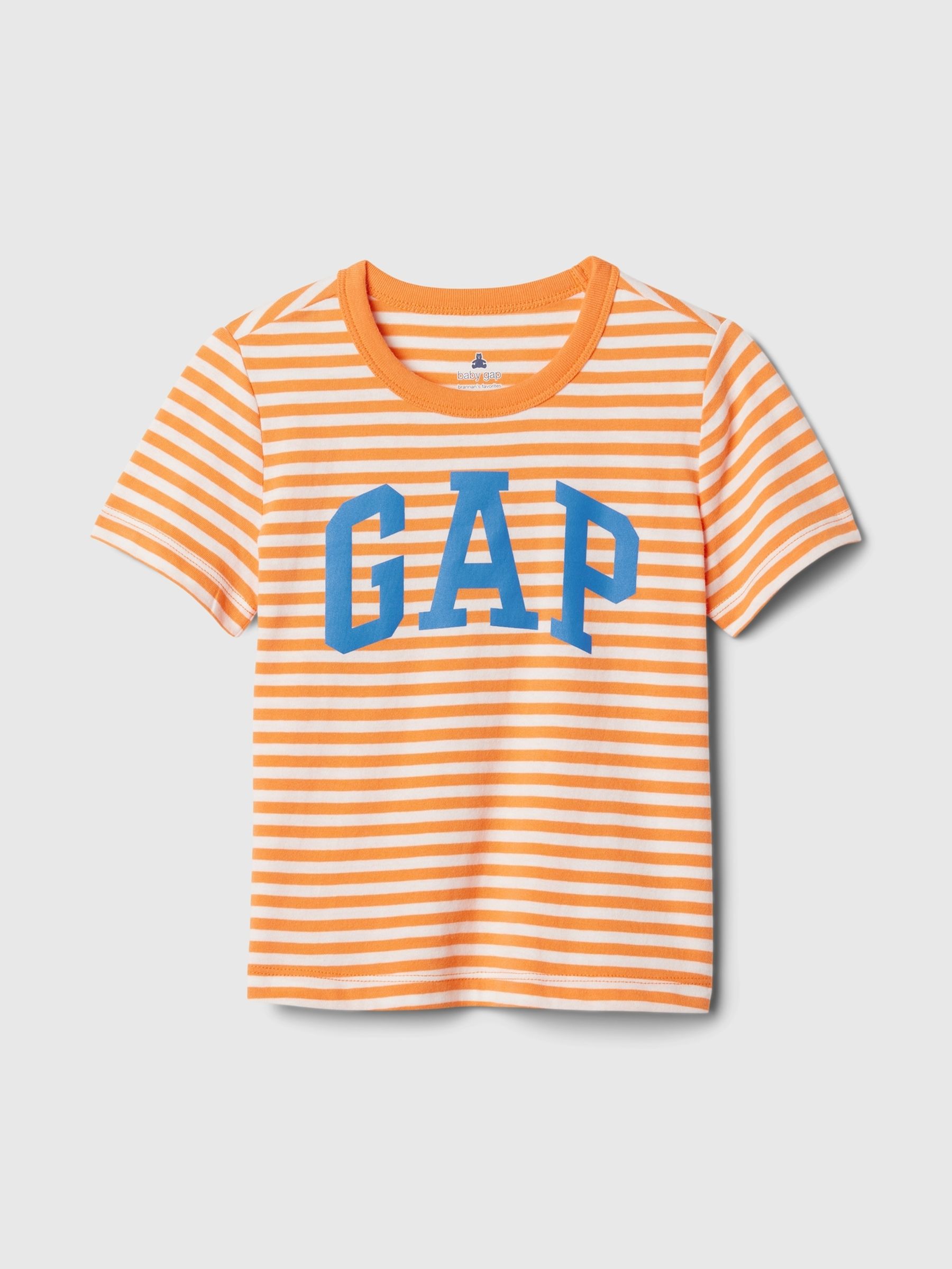 Orange Logo Stripe Short Sleeve T-Shirt (Newborn-5yrs) - Image 1 of 3