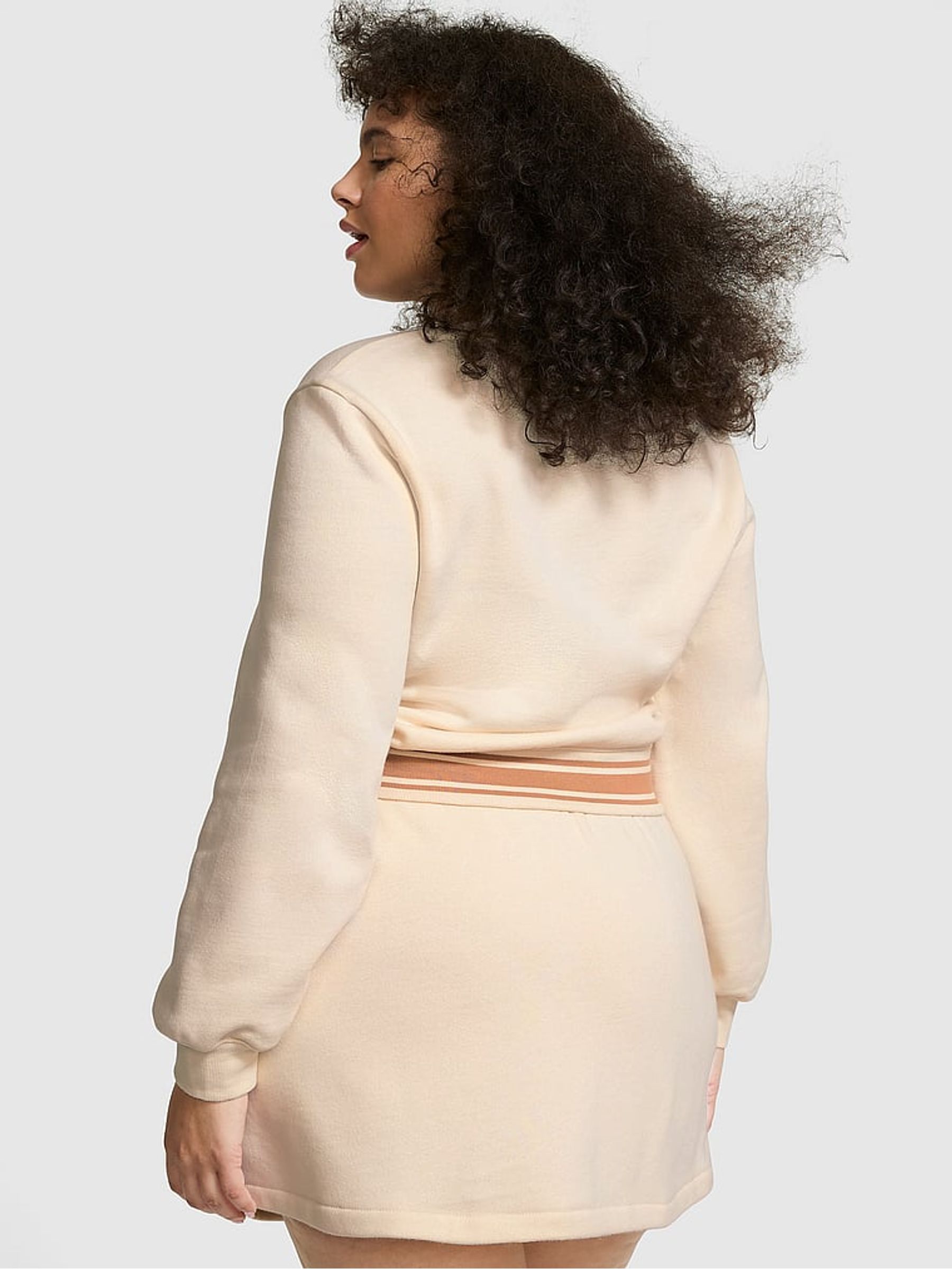 White Shell Fleece Cardigan - Image 2 of 3