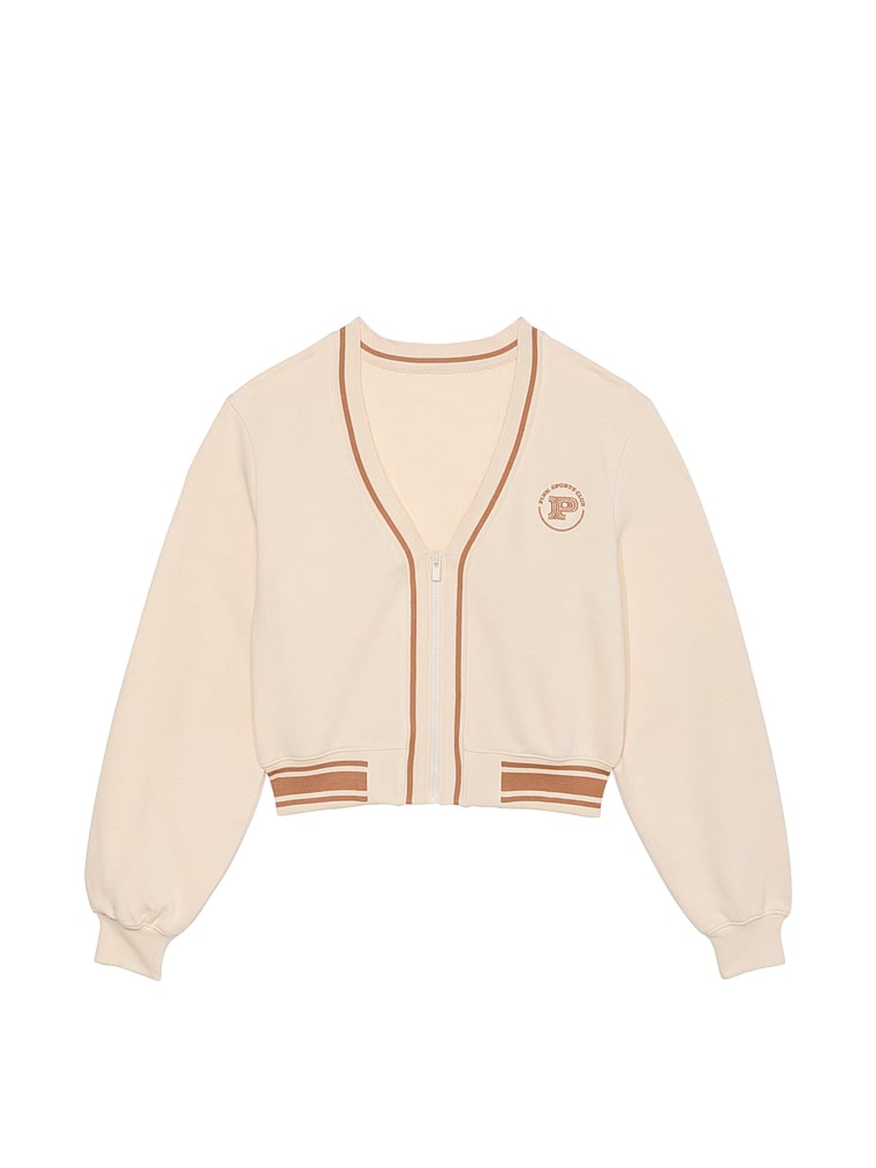 White Shell Fleece Cardigan - Image 3 of 3