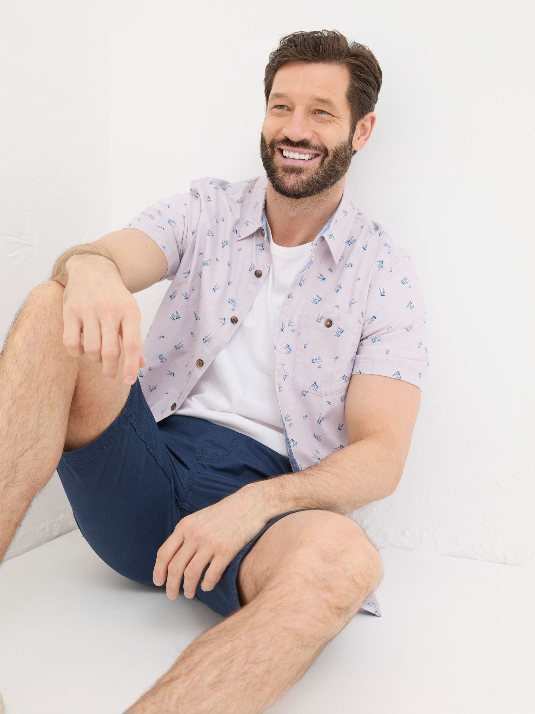 Purple Short Sleeve Jellyfish Print Shirt - Image 4 of 5