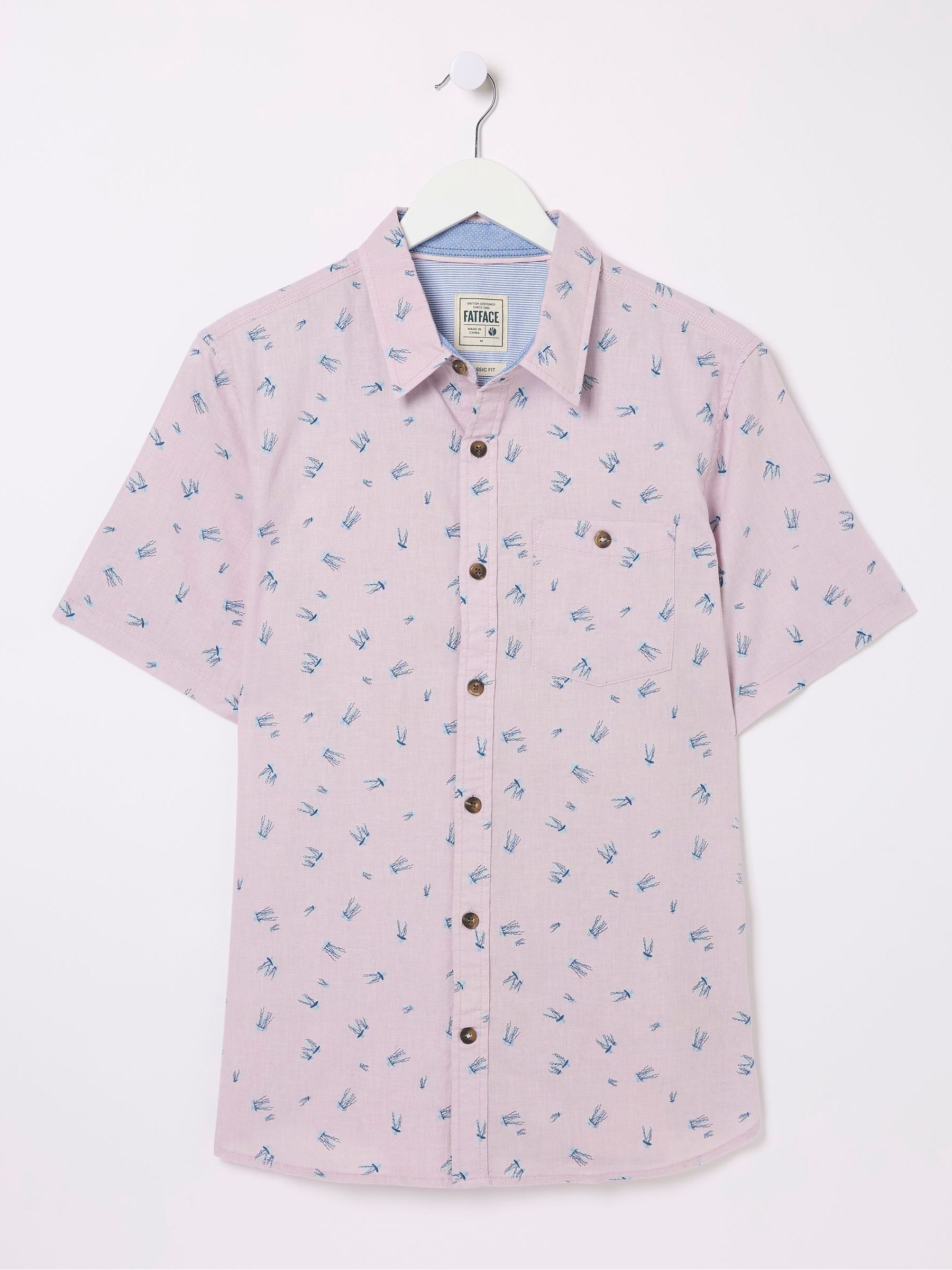 Purple Short Sleeve Jellyfish Print Shirt - Image 5 of 5
