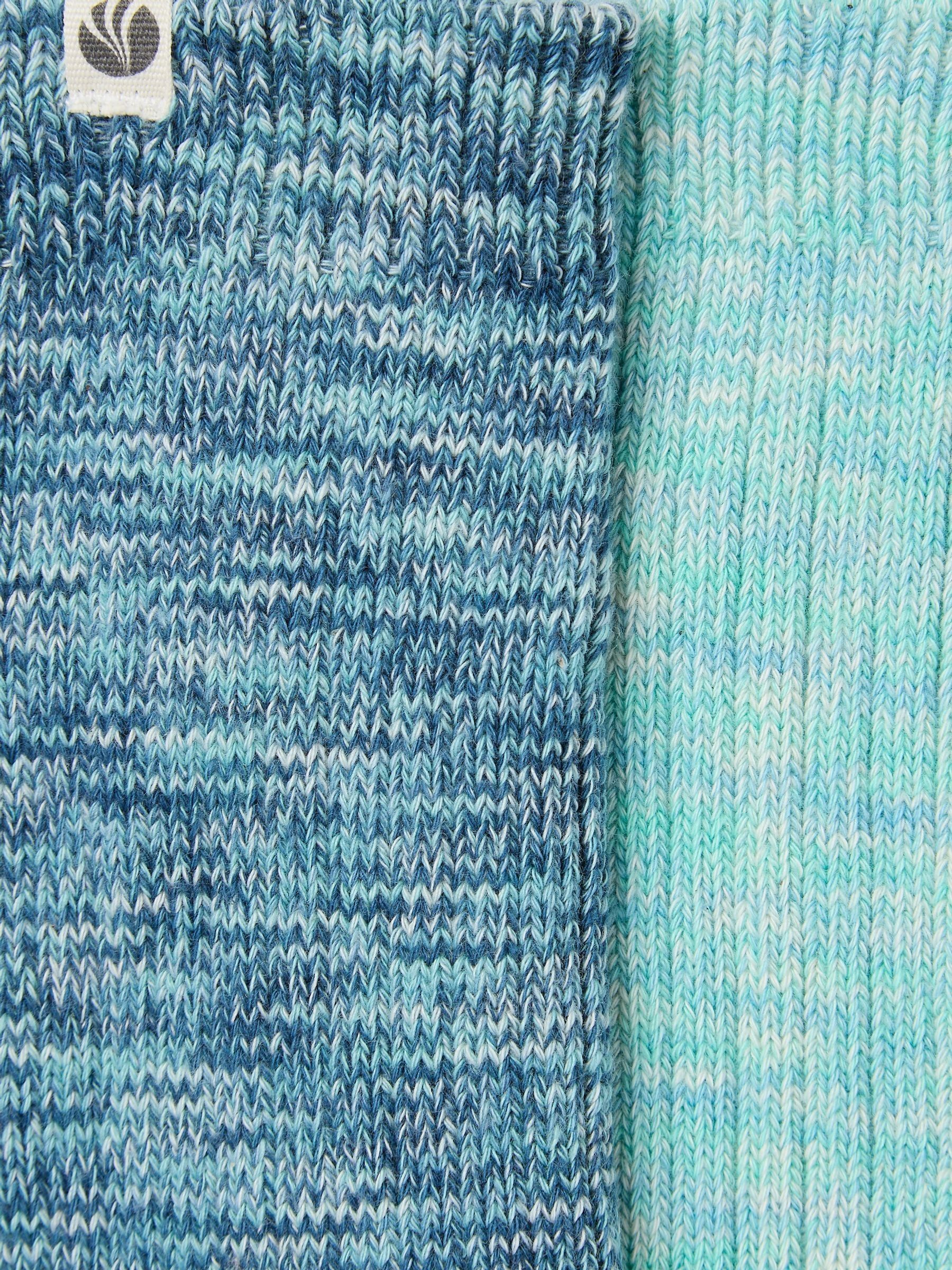 Blue Space Dye Socks 2 Pack - Image 2 of 2 Blue Space Dye Socks 2 Pack - Image 2 of 2